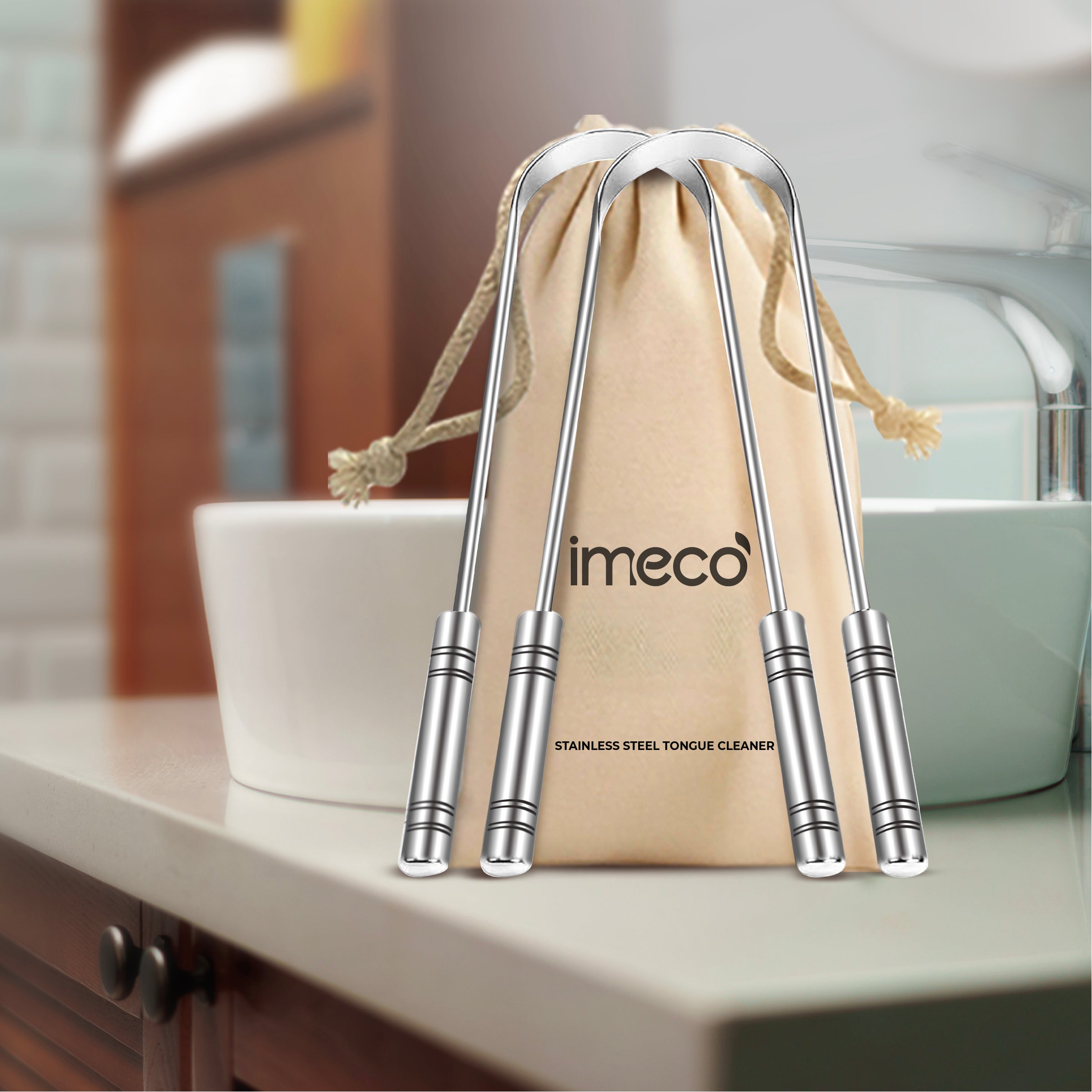 Stainless Steel Tongue Cleaner (Pack of 2)