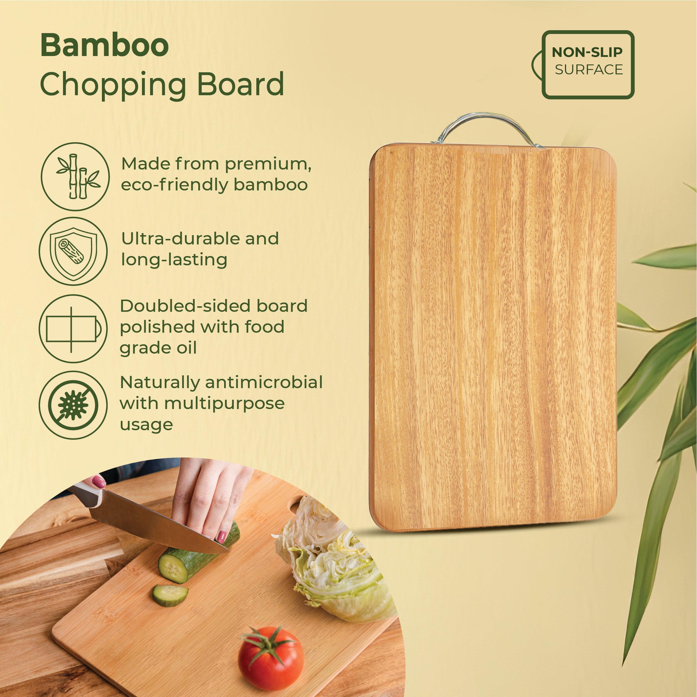 Dual Sided Bamboo Chopping Board