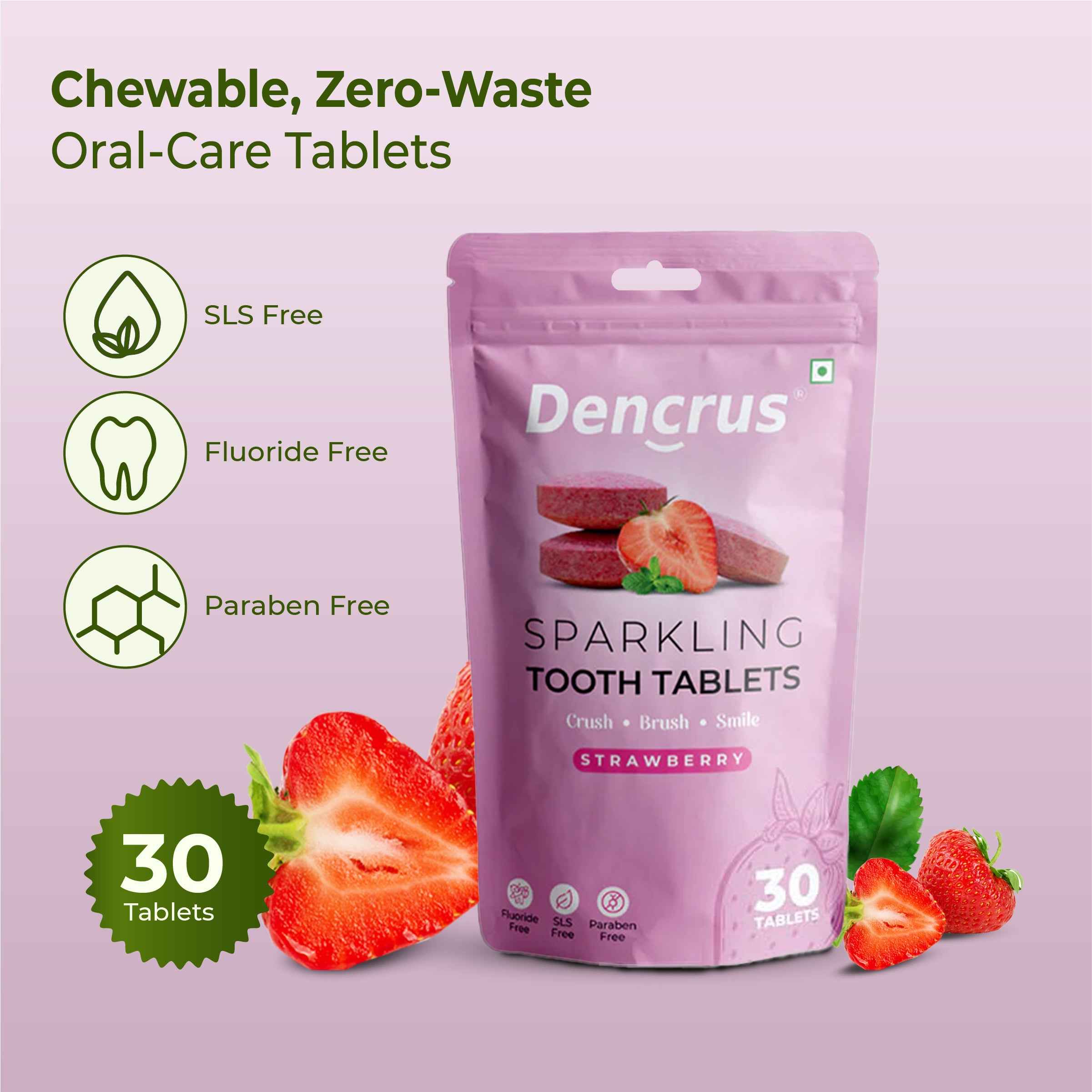 Fluoride-Free Strawberry Tooth Tablets
