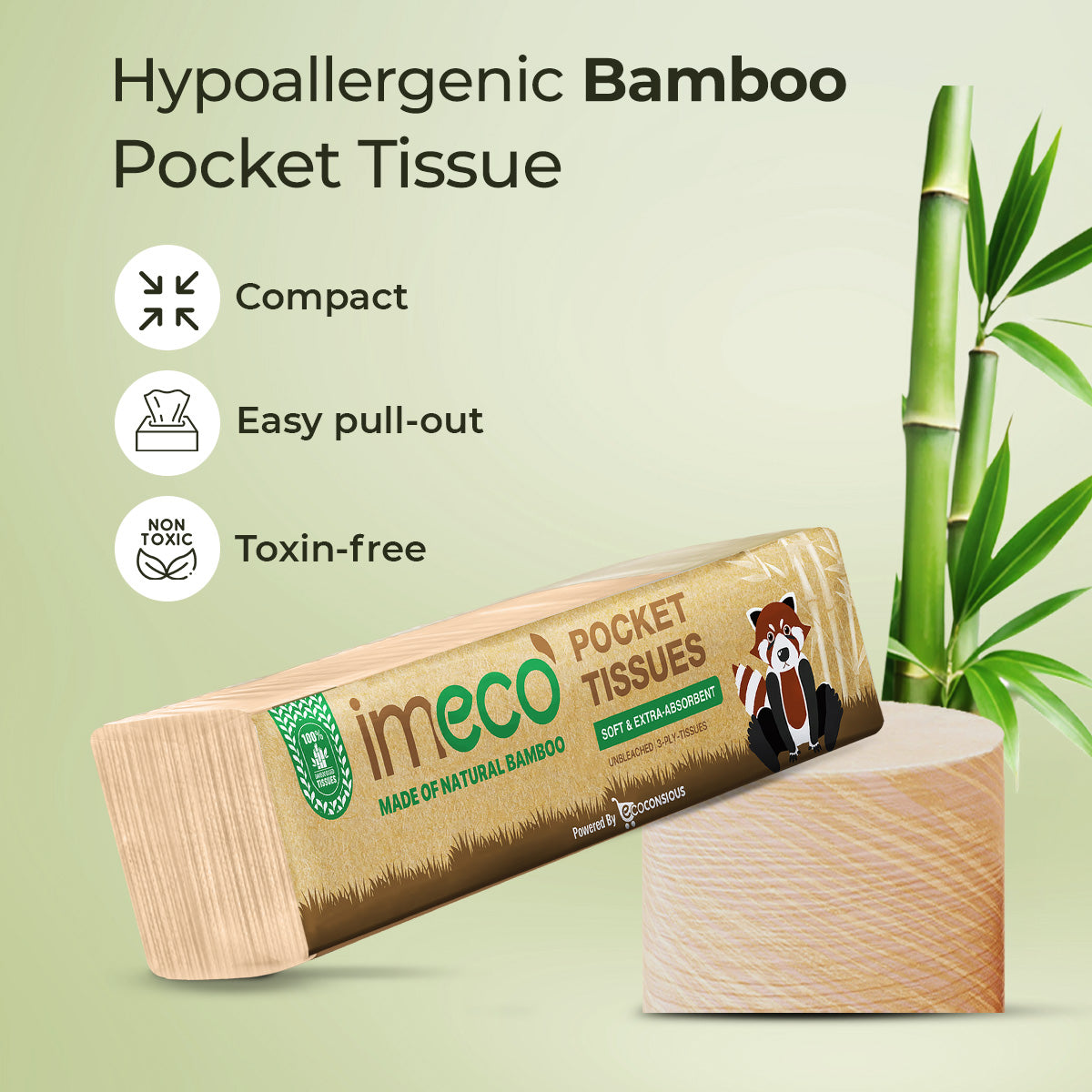 Ultra-Soft Bamboo Pocket Tissues (100 Pulls)