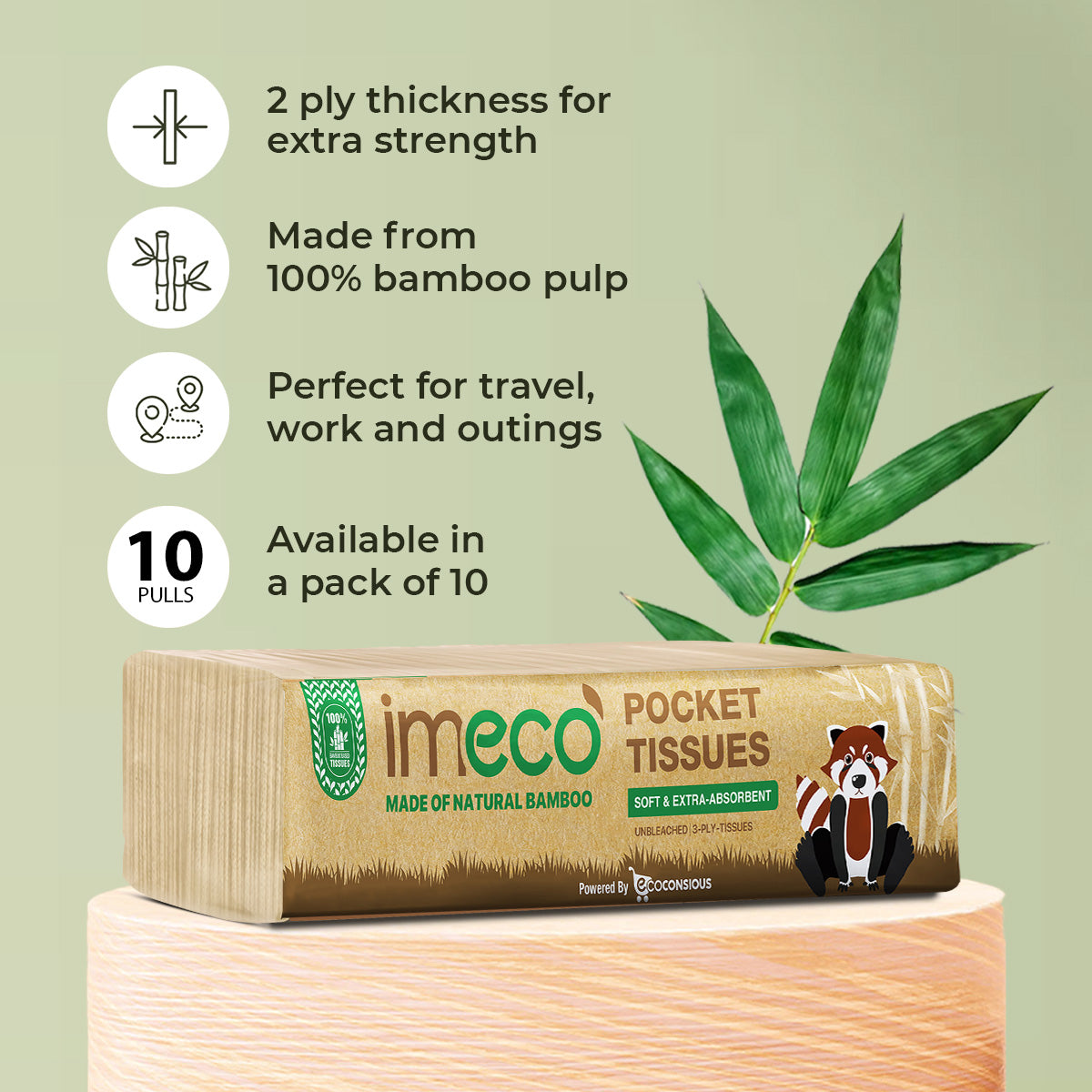 Ultra-Soft Bamboo Pocket Tissues (100 Pulls)