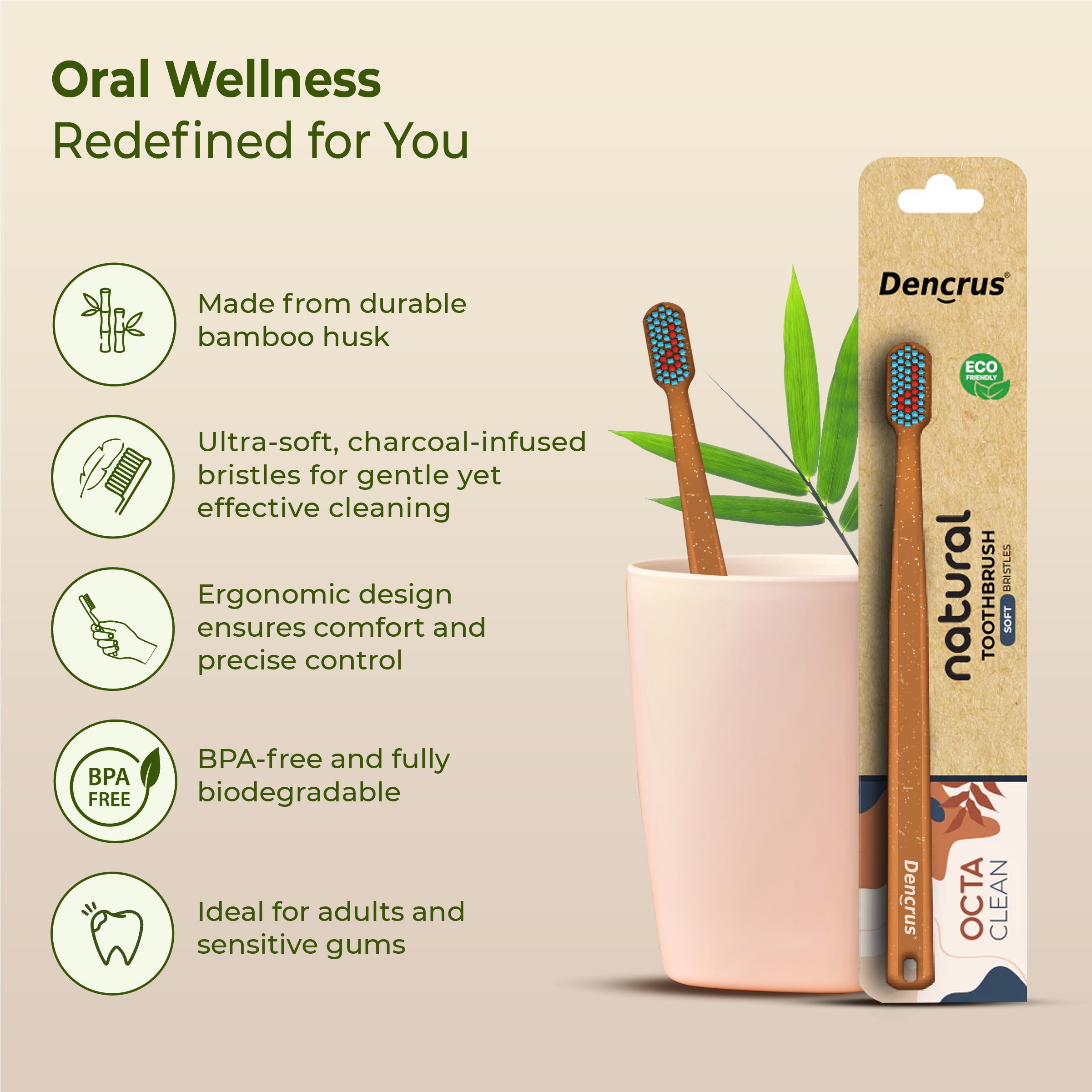 Shared Smile Kit – Tooth Tablets (Mint) + 2 Octa Clean Bamboo Toothbrushes
