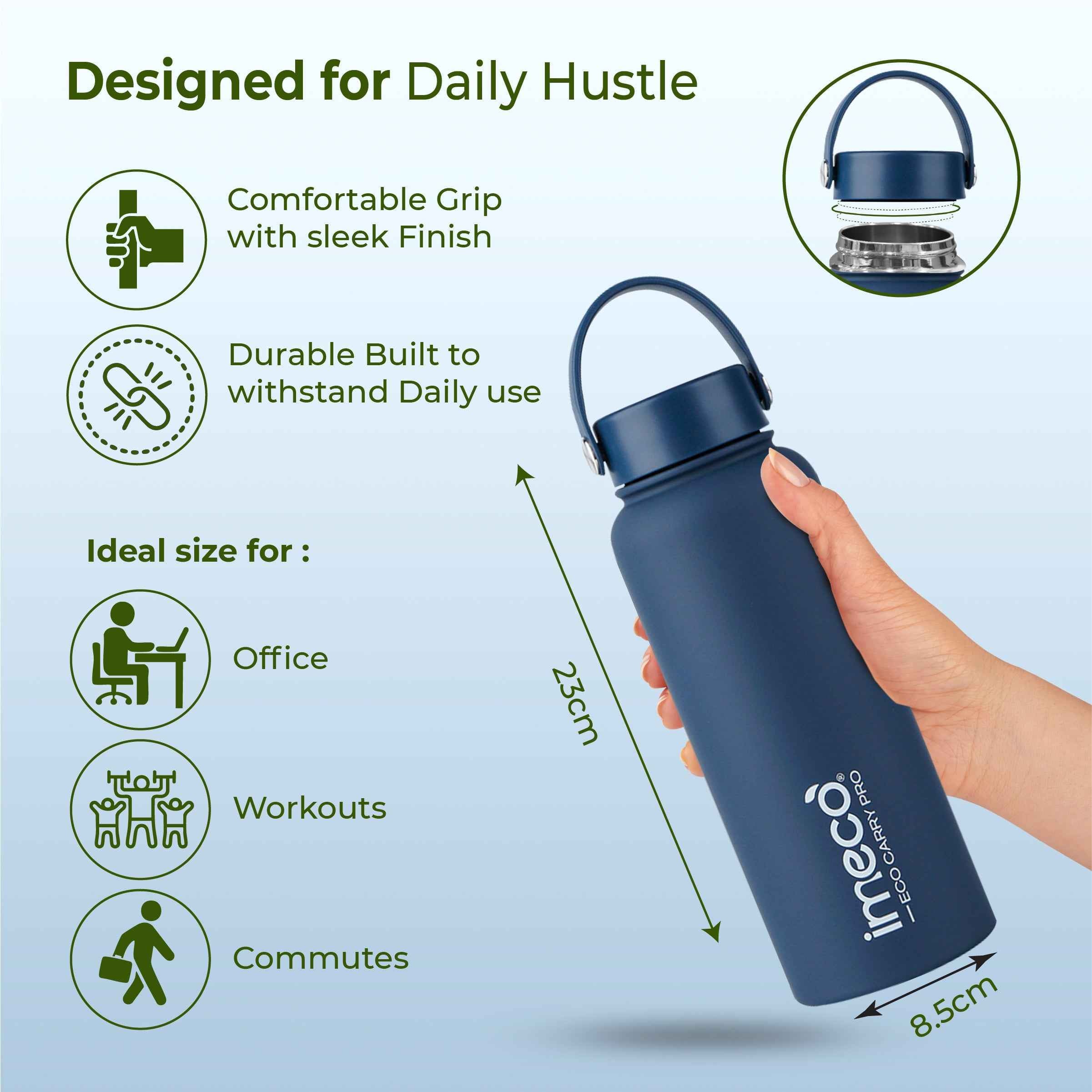 ECO CARRY PRO Stainless Steel Water Bottle (1 L)