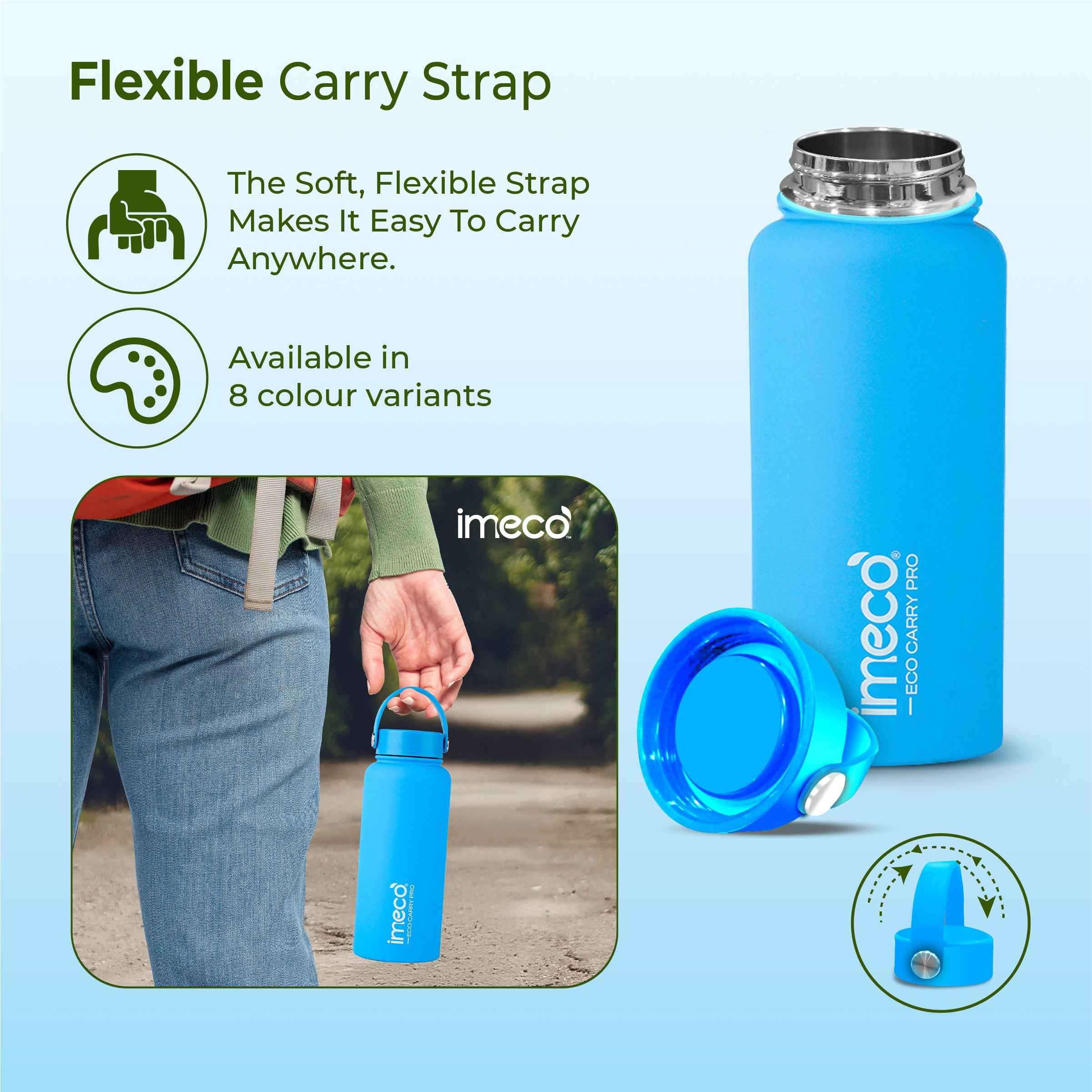 ECO CARRY PRO Stainless Steel Water Bottle (1 L)