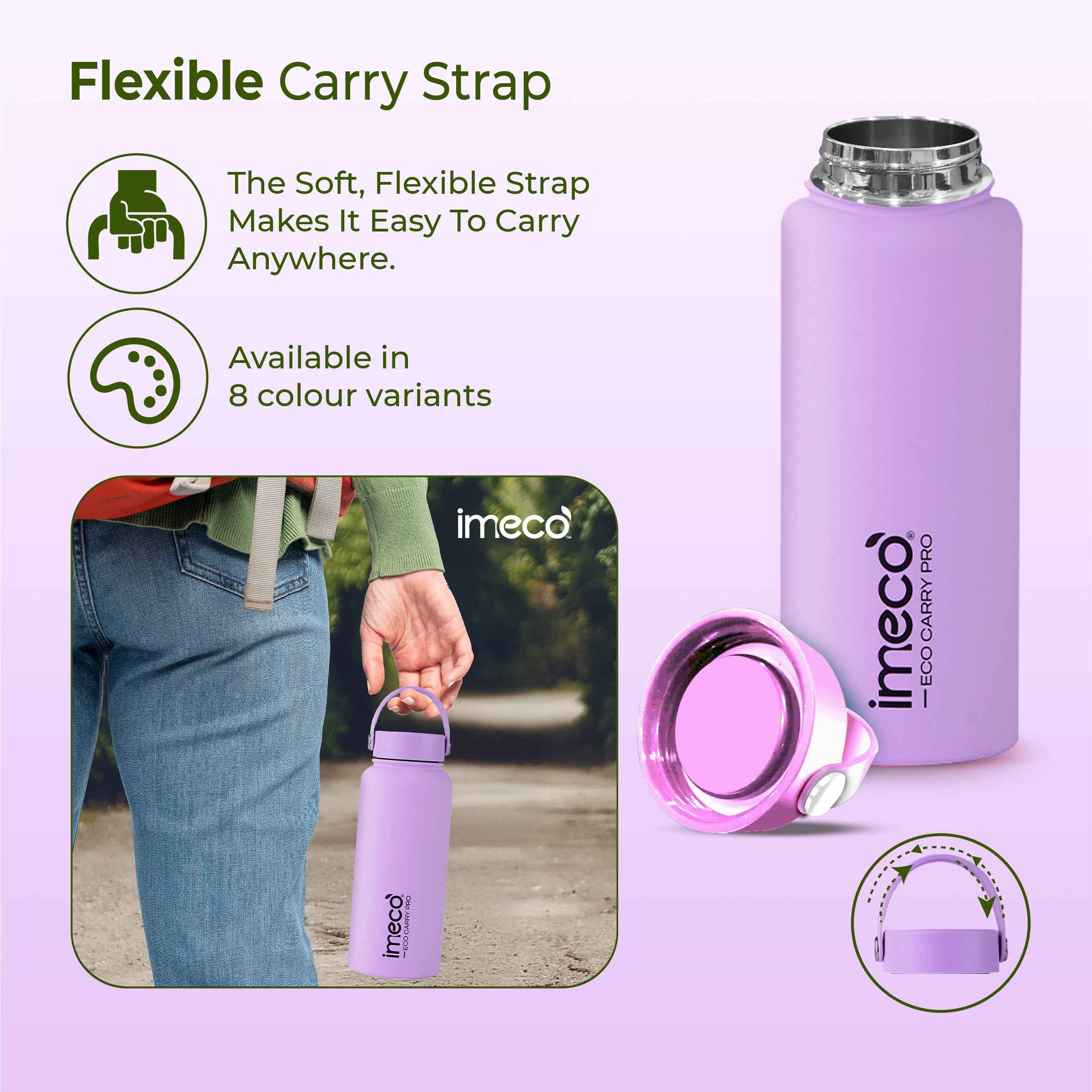 ECO CARRY PRO Stainless Steel Water Bottle (1 L)