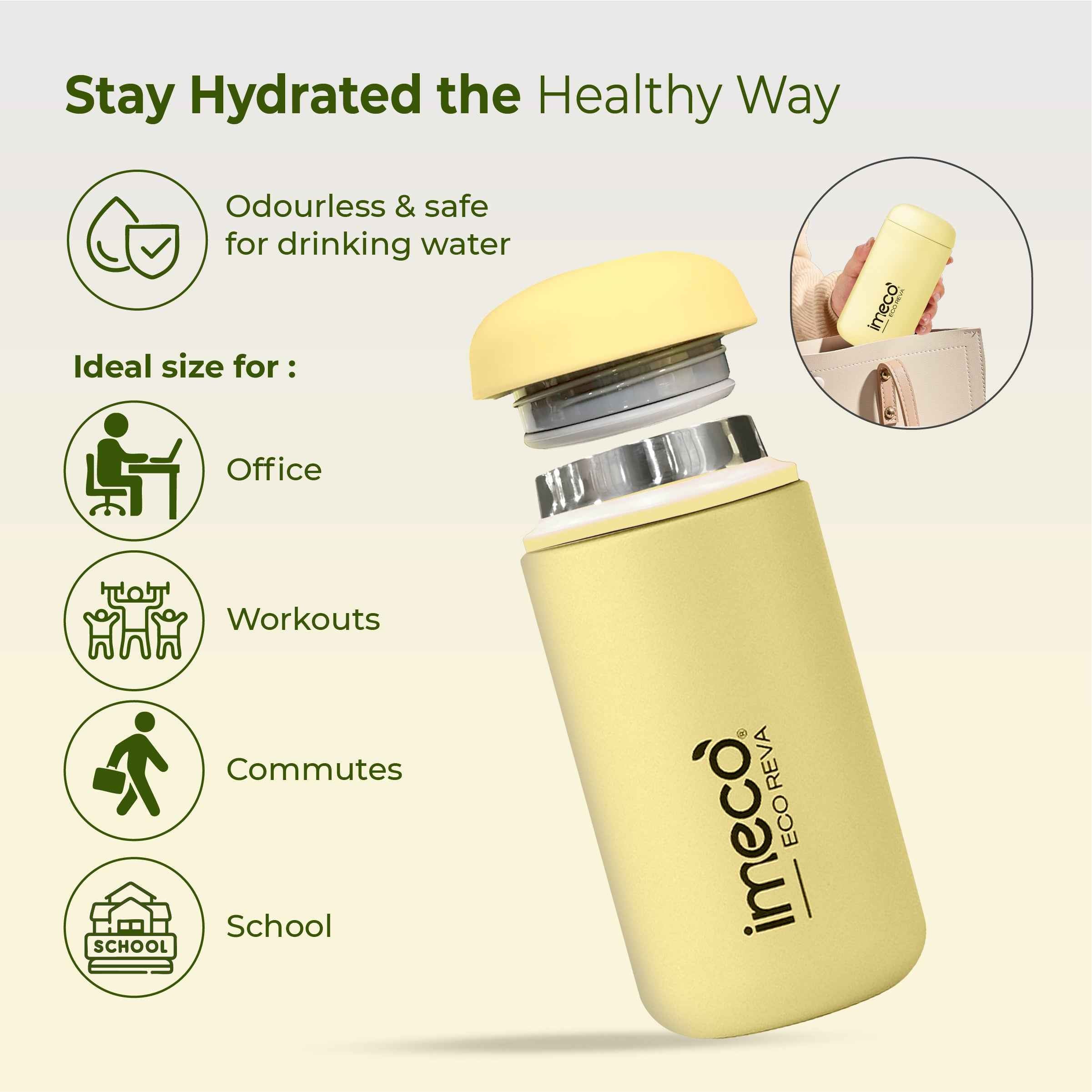 ECO REVA Stainless Steel Water Bottle (400 ml)