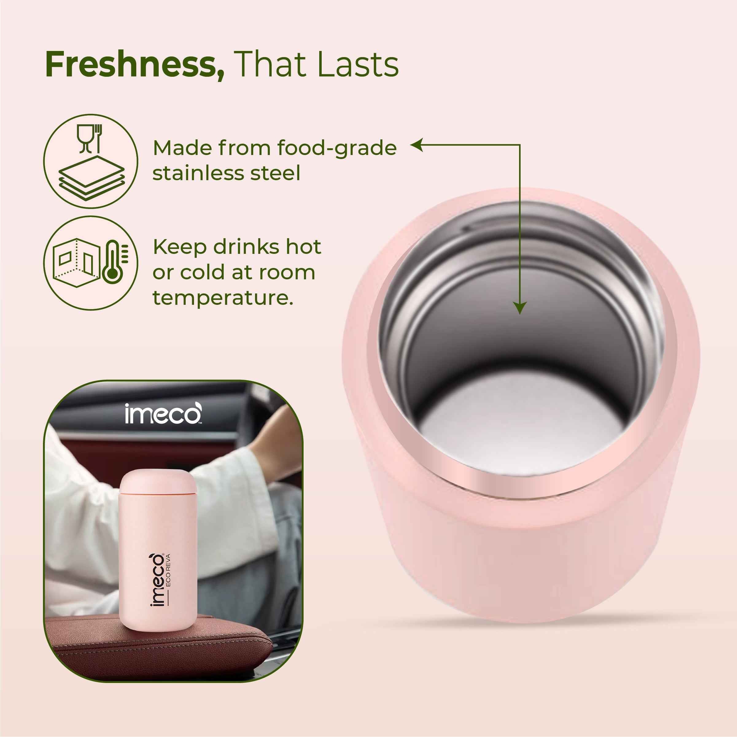 ECO REVA Stainless Steel Water Bottle (400 ml)