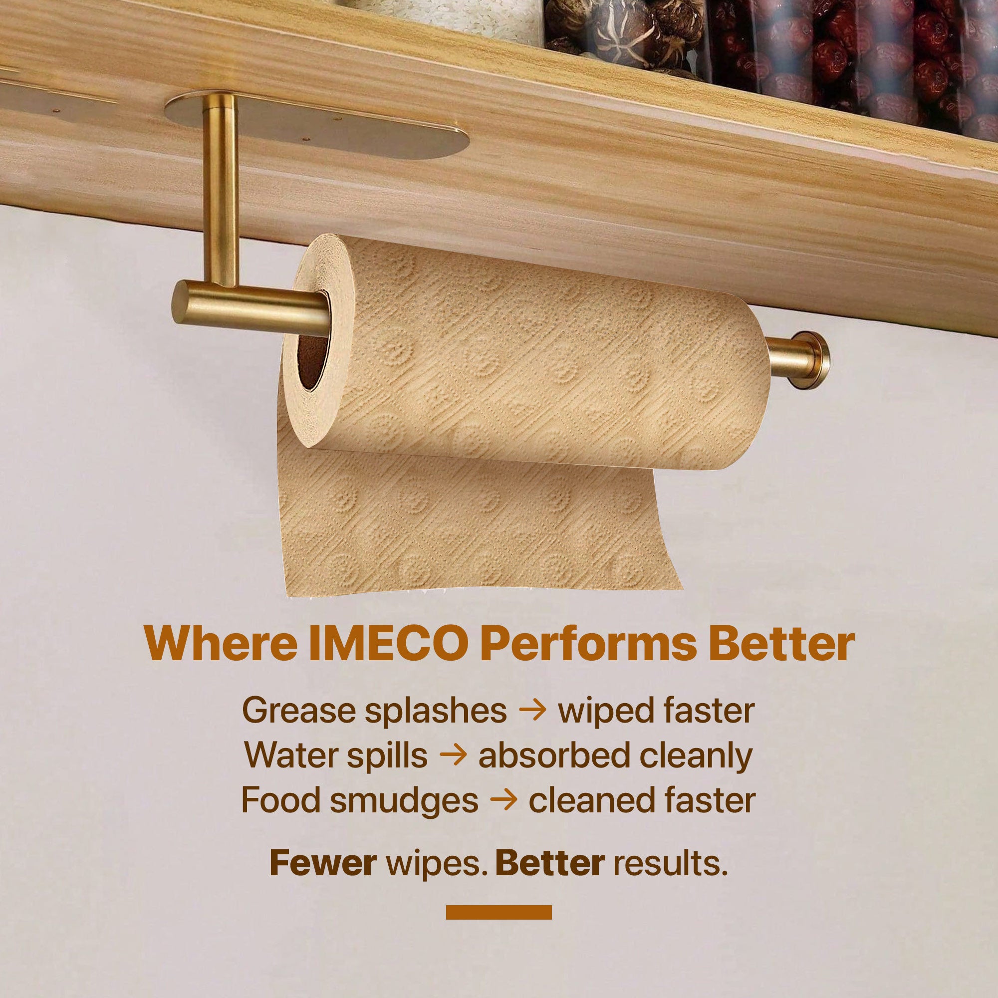 IMECO Bamboo Kitchen Tissues – 2 Ply (60 Pulls, 6 Rolls)