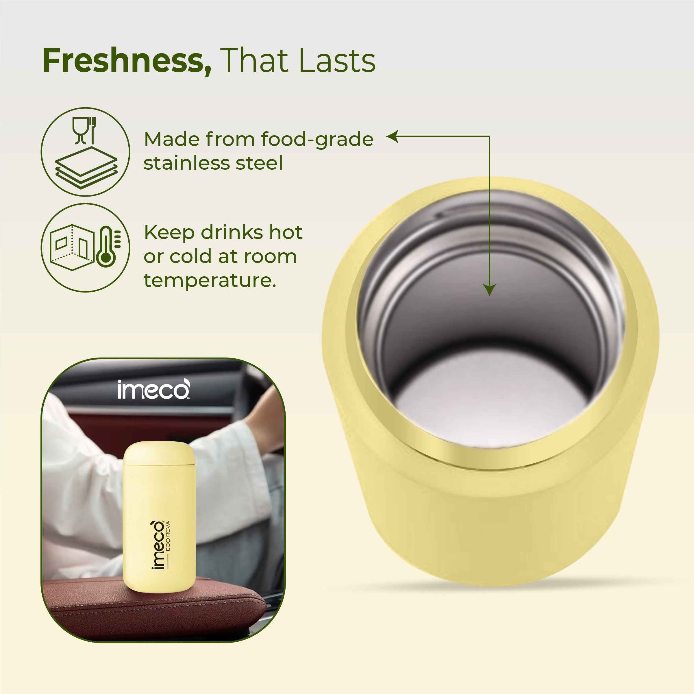 ECO REVA Stainless Steel Water Bottle (400 ml)