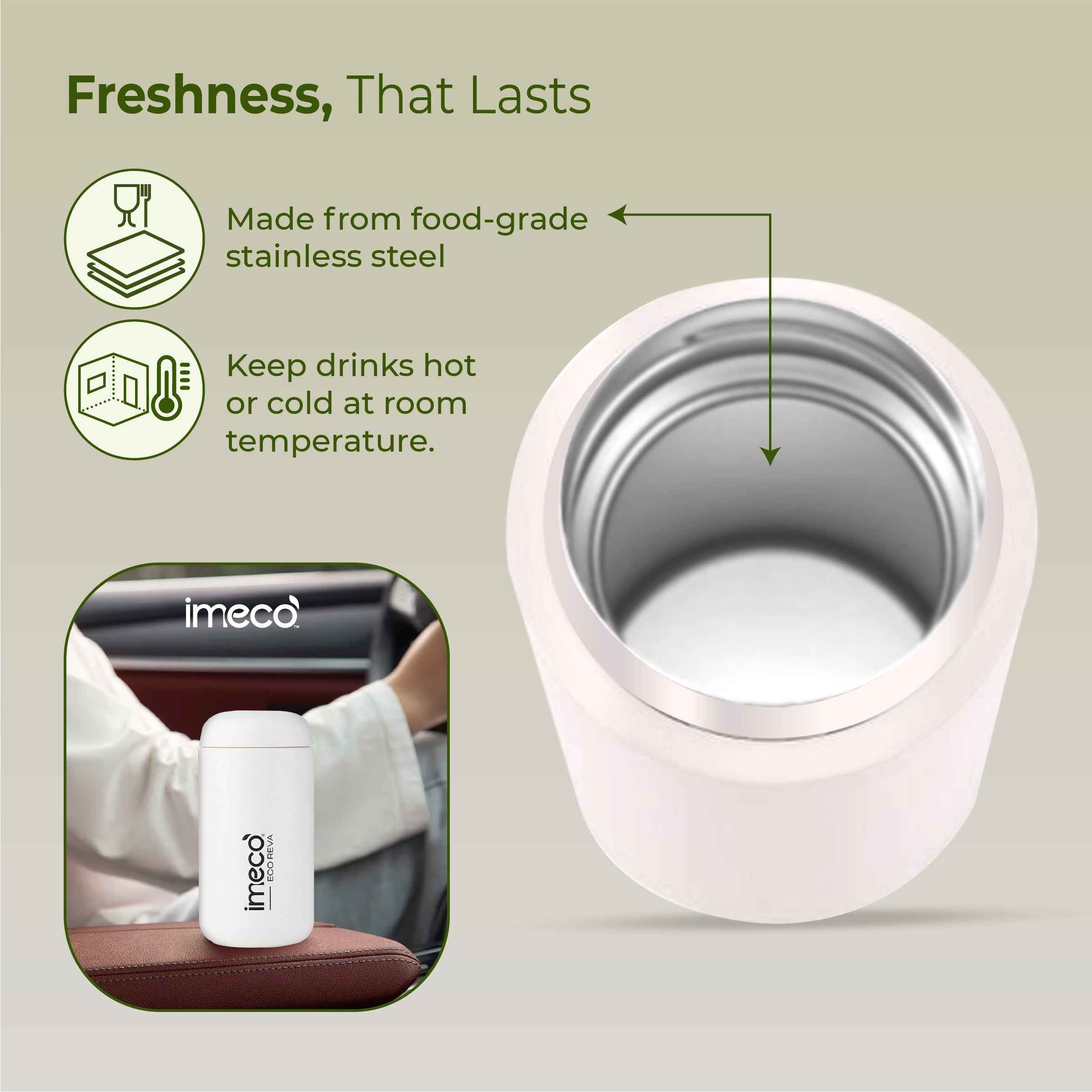 ECO REVA Stainless Steel Water Bottle (400 ml)