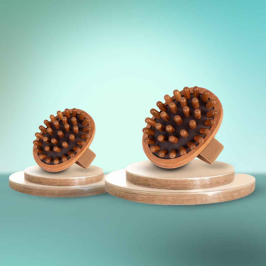 Bamboo Hair & Body Massager for Muscle & Scalp Relaxation