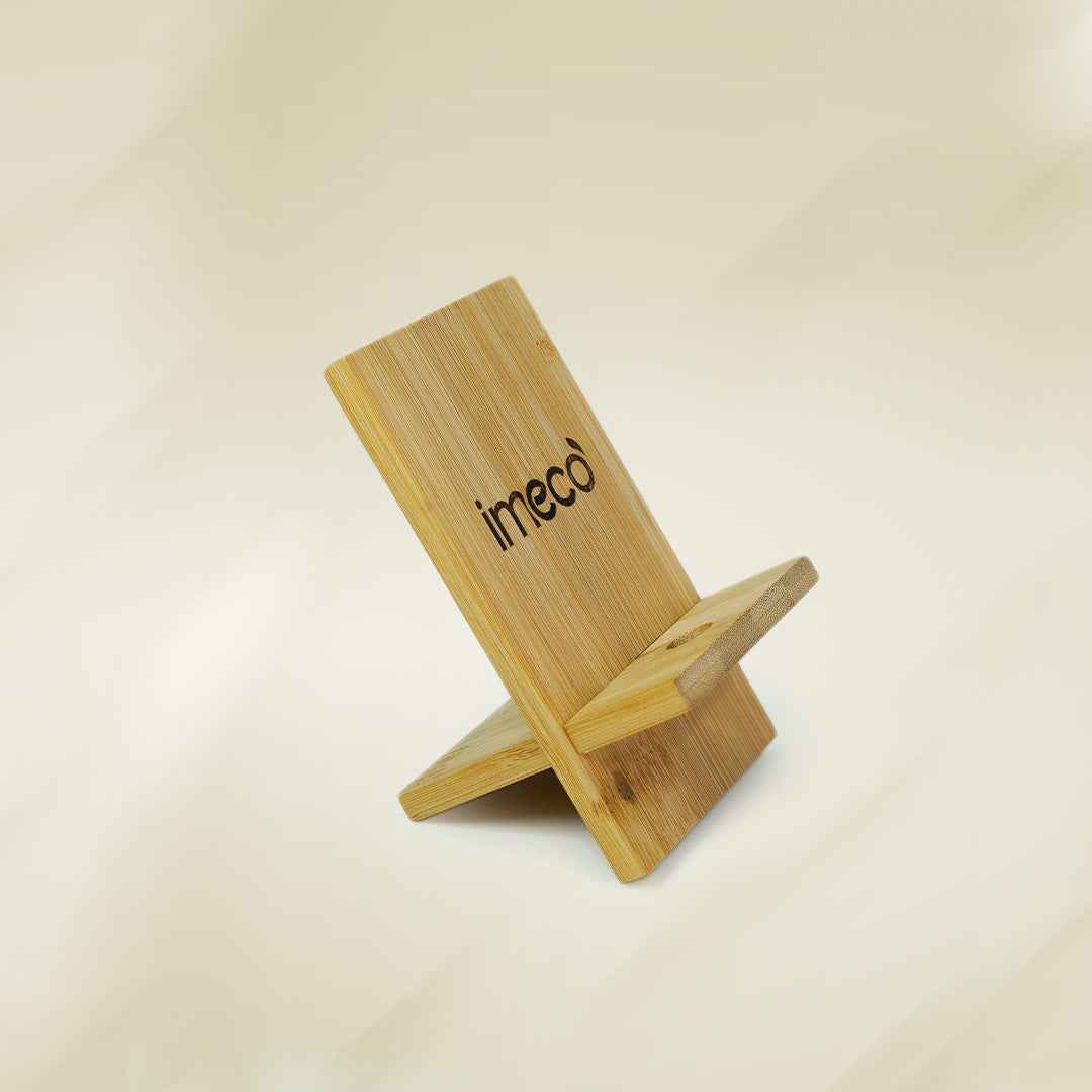 Bamboo Office Desk Essentials - ECO BLOOM Bamboo Water Bottle with Mobile Stand, Bamboo Diary with Pen and Pocket Tissue (2 Pack)