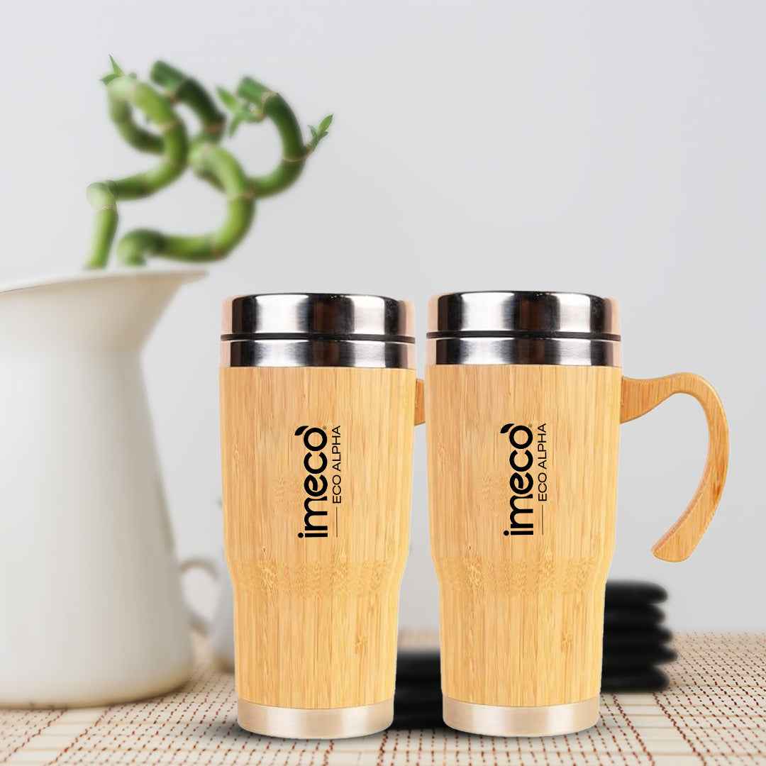 ECO-ALPHA Insulated Bamboo Coffee Mug (450 ml)
