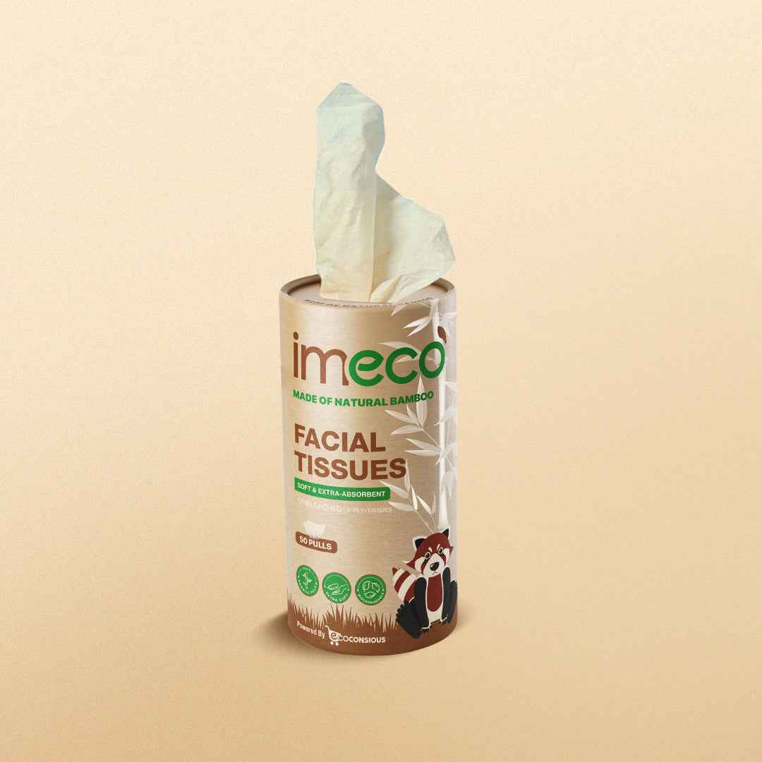 Bamboo Facial Tissues in Cylindrical Box
