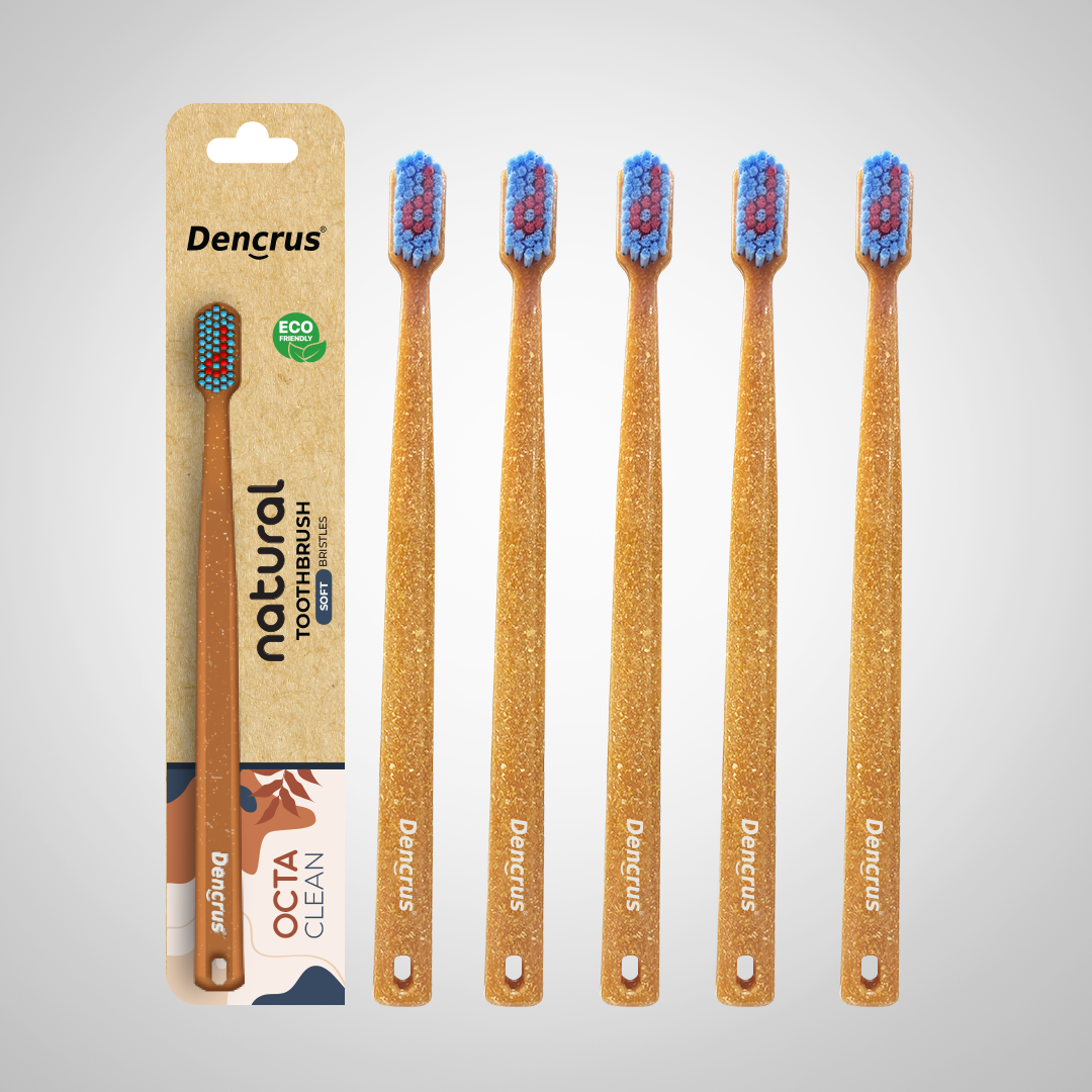 Octa Clean Bamboo Toothbrush with Soft Bristles