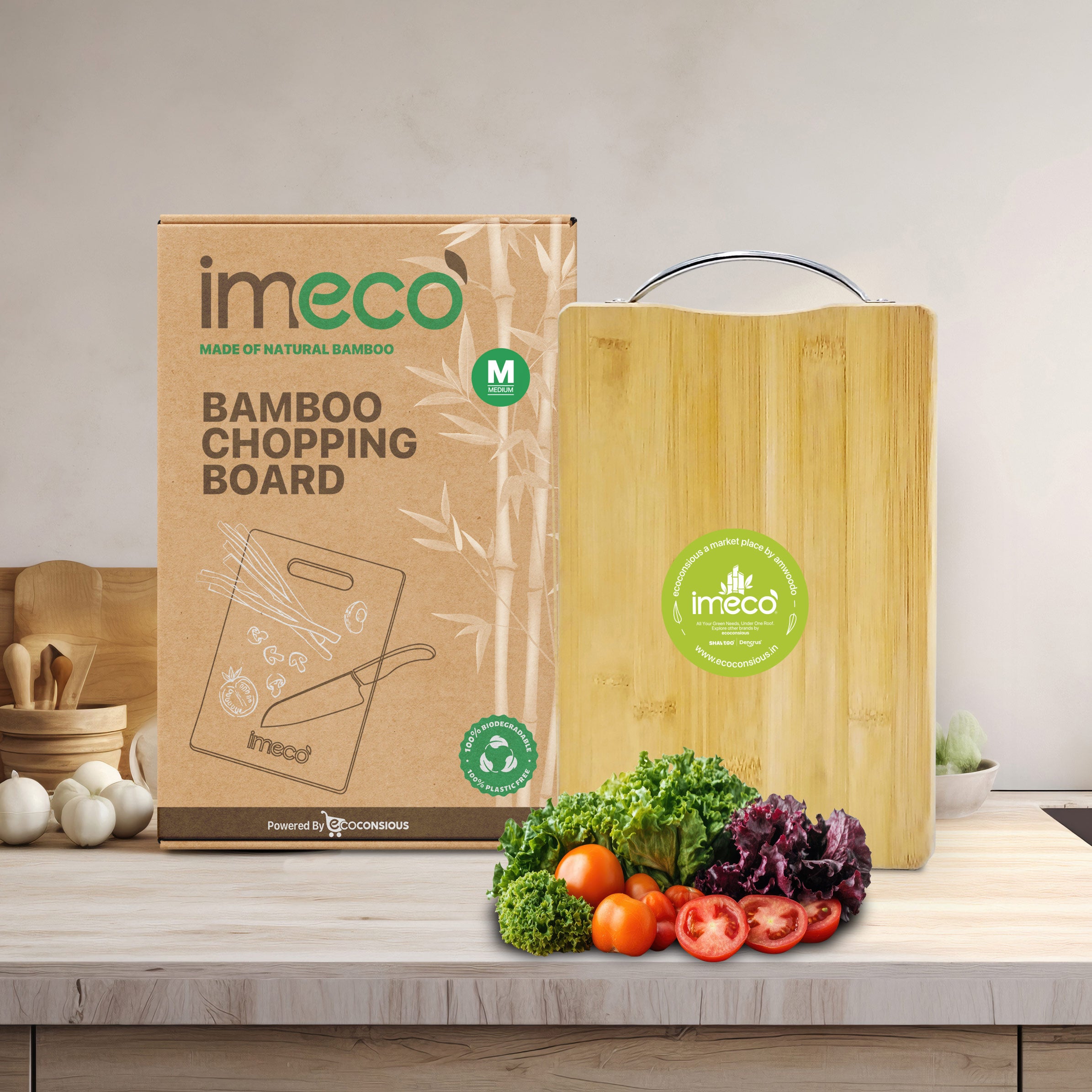 Dual Sided Bamboo Chopping Board (Medium)