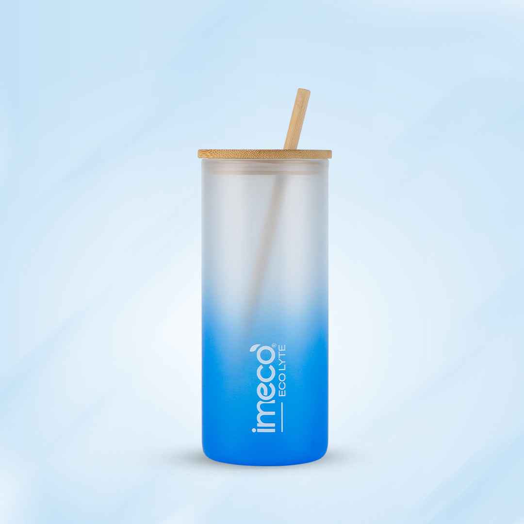 ECO LYTE Gradient Glass Sipper with Straw (600 ml)