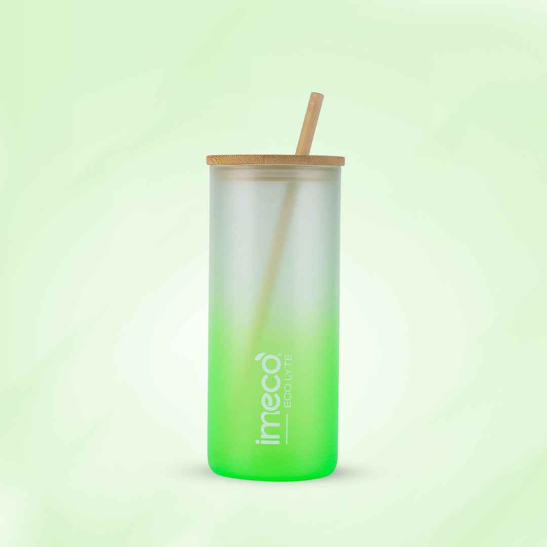 ECO LYTE Gradient Glass Sipper with Straw (600 ml)