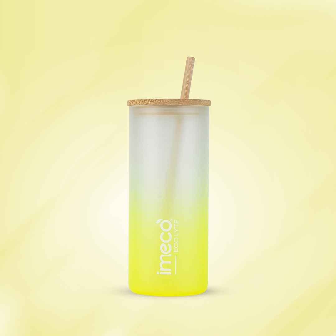 ECO LYTE Gradient Glass Sipper with Straw (600 ml)