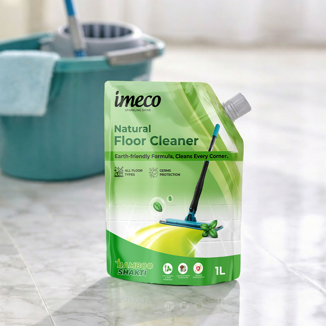 Natural Floor Cleaner – Lemongrass & Basil (1 Litre, Pouch)