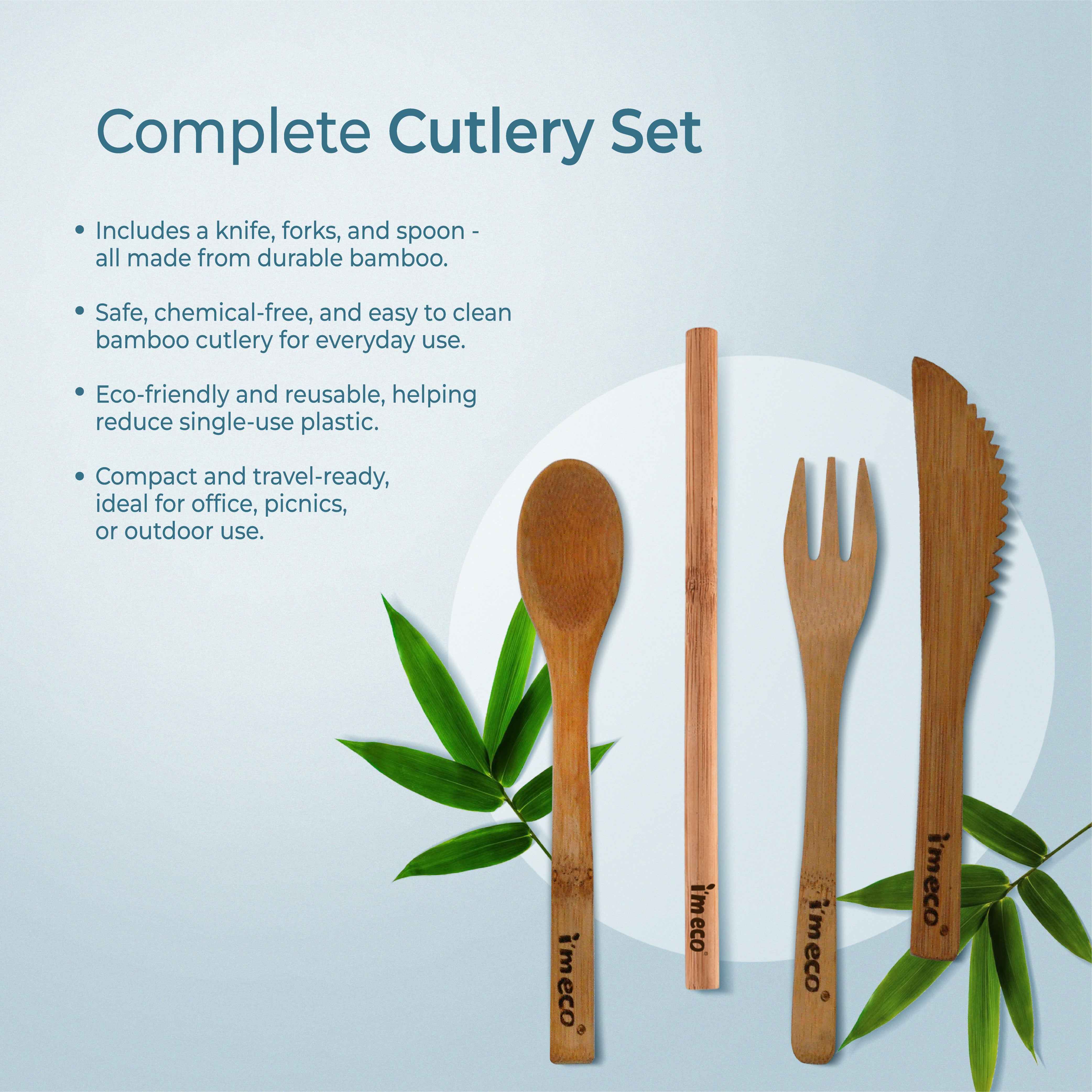 Bamboo Kitchen Towel Roll Combo (Pack of 2) with Free Bamboo Cutlery Set – Ultimate Kitchen Combo