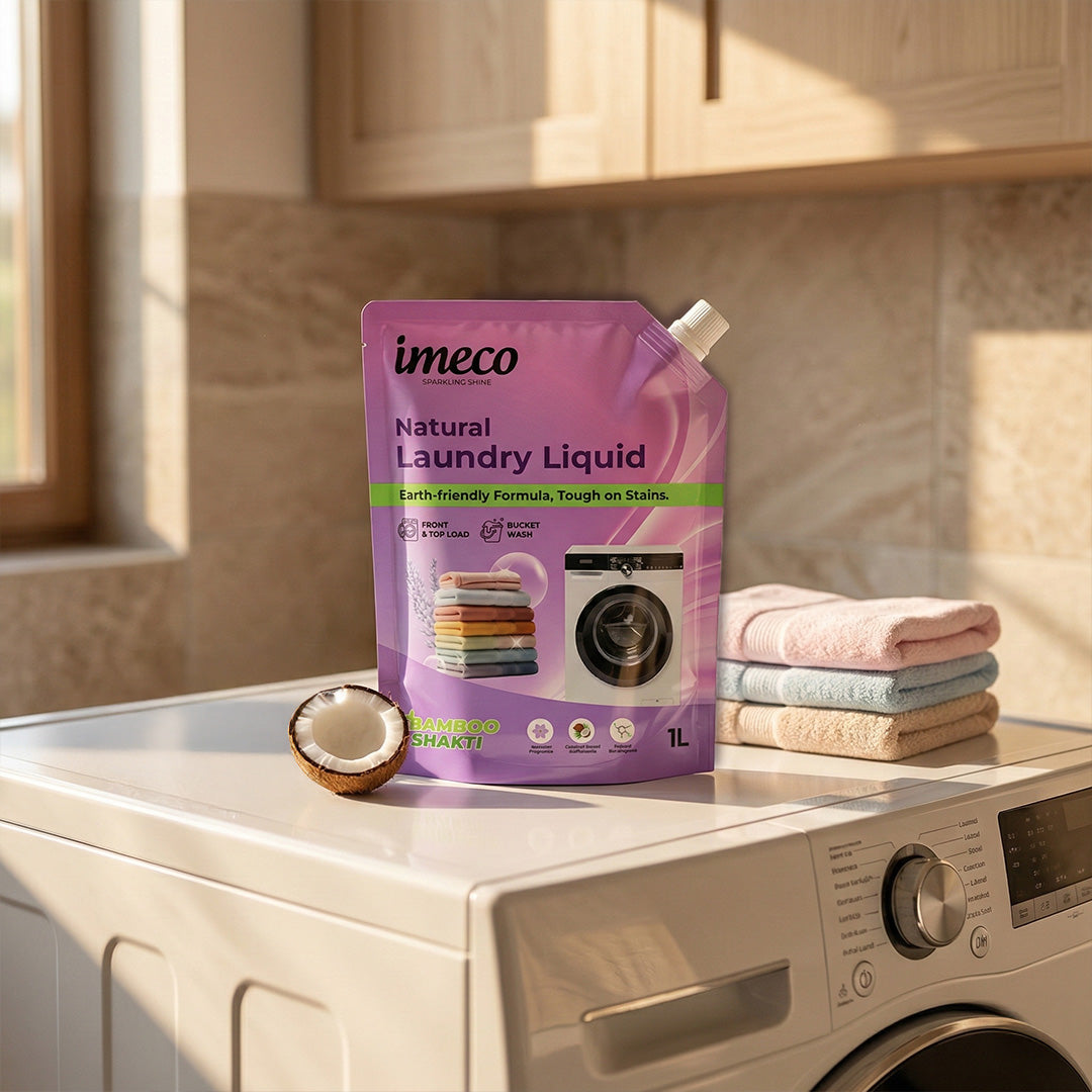 Natural Laundry Liquid – Coconut-Based Cleaning Power (1 Litre, Pouch)