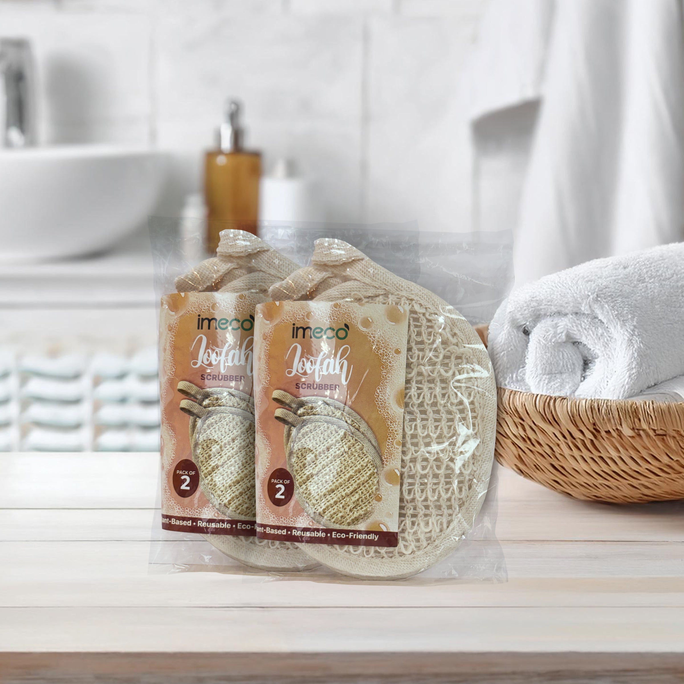 IMECO Ramie Loofah (Oval, Pack of 2)