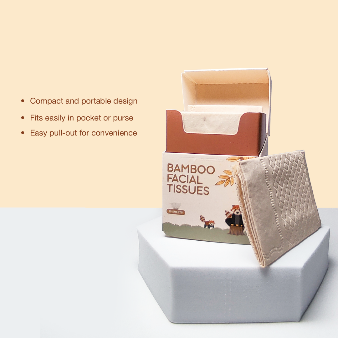 Bamboo Office Desk Essentials - ECO BLOOM Bamboo Water Bottle with Mobile Stand, Bamboo Diary with Pen and Pocket Tissue (2 Pack)