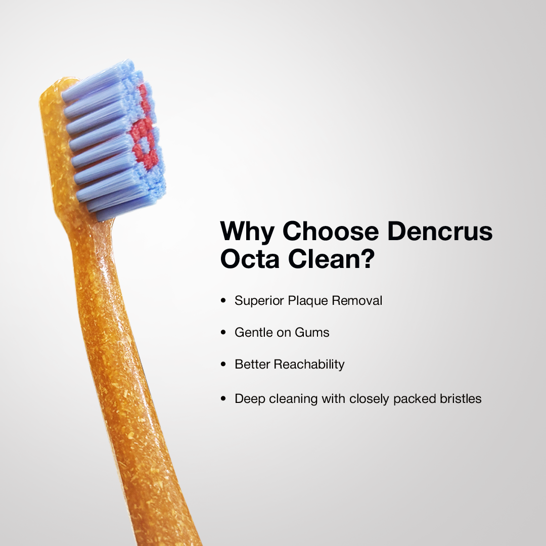 Octa Clean Bamboo Toothbrush with Soft Bristles
