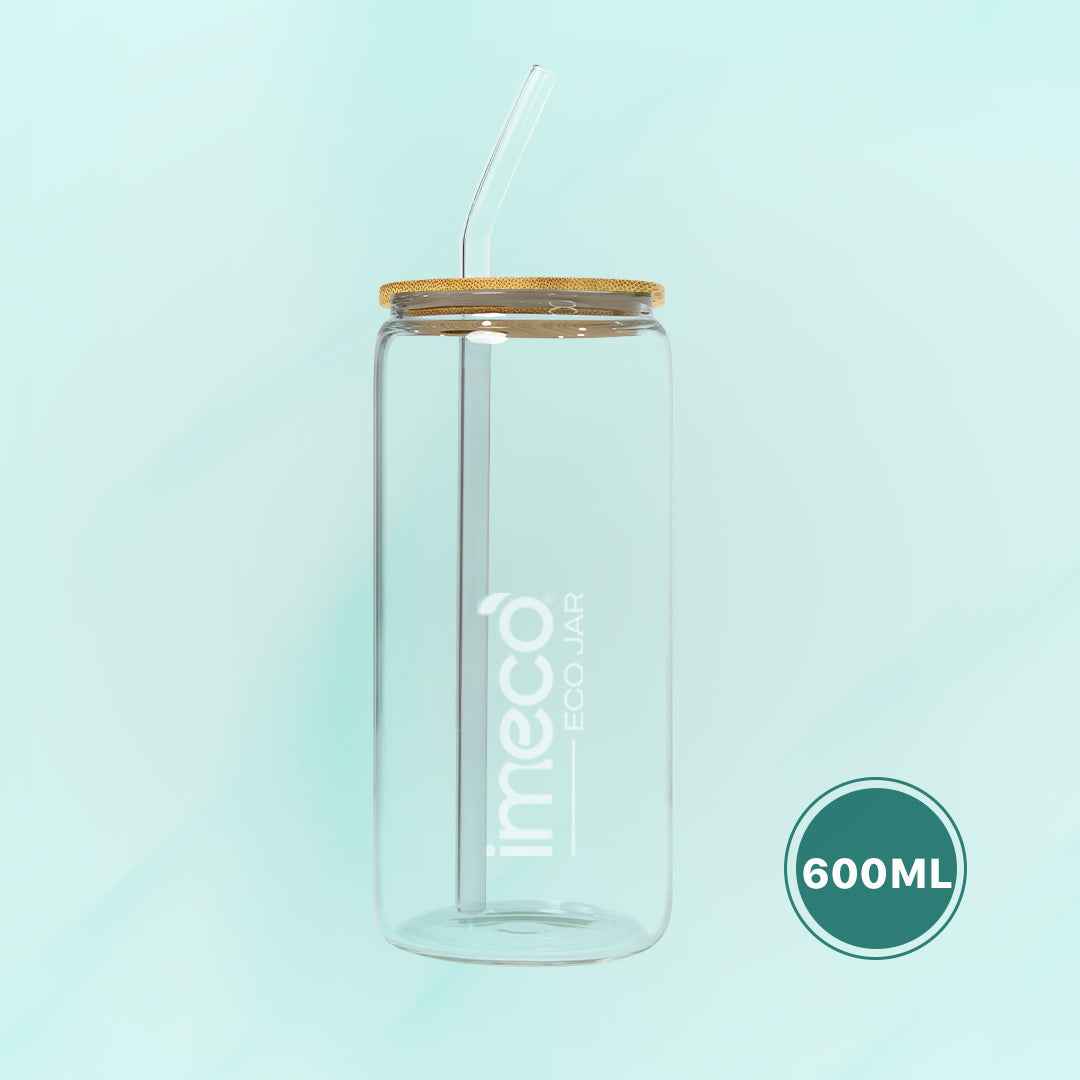 ECO JAR Glass Sipper with Bamboo Lid