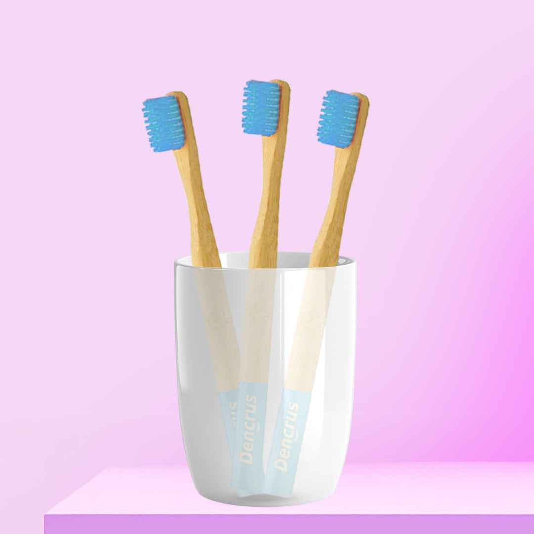Orby Kids Bamboo Toothbrush – Soft, Safe & Colorful (Blue)