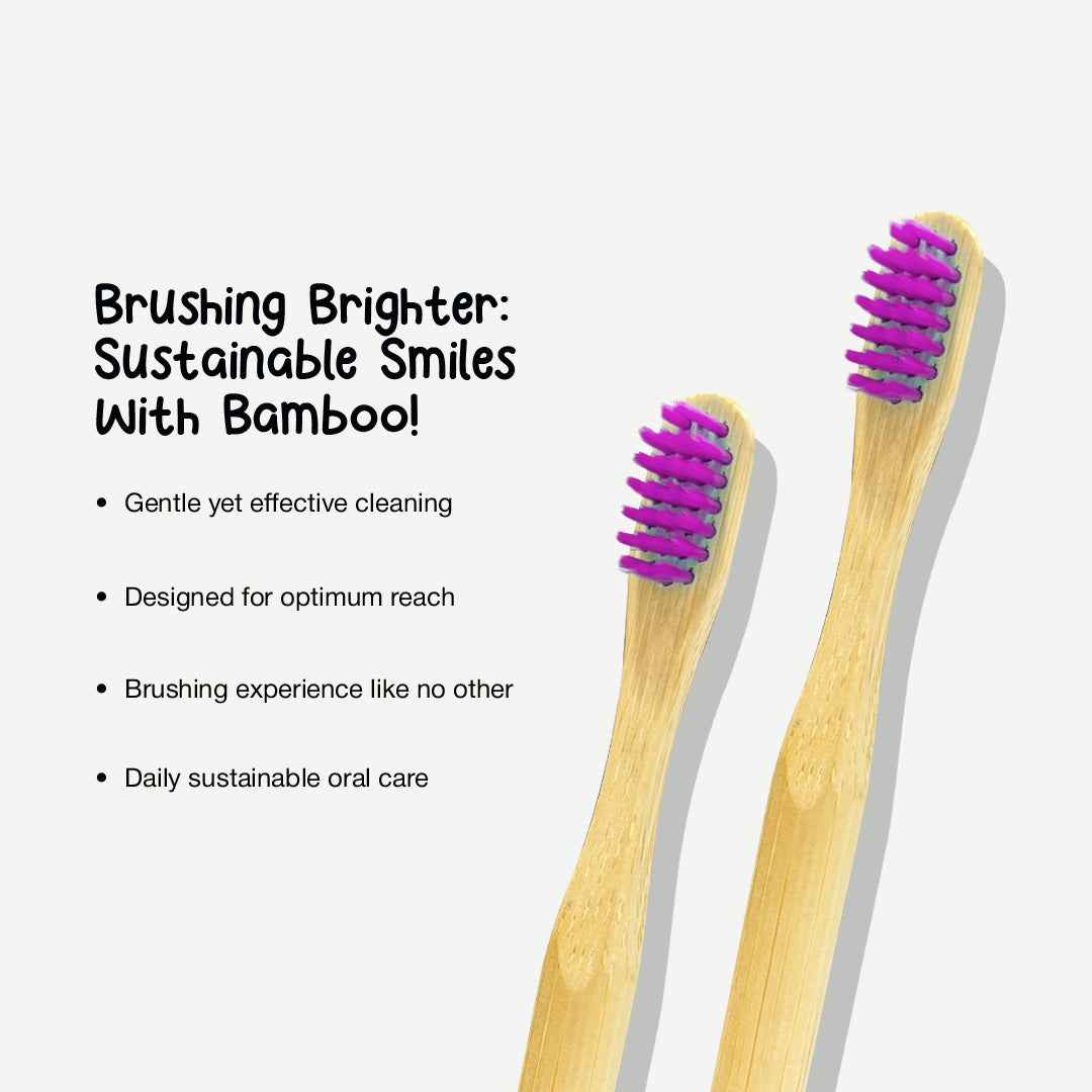 Orby Kids Bamboo Toothbrush – Soft, Safe & Colorful (Lavender)