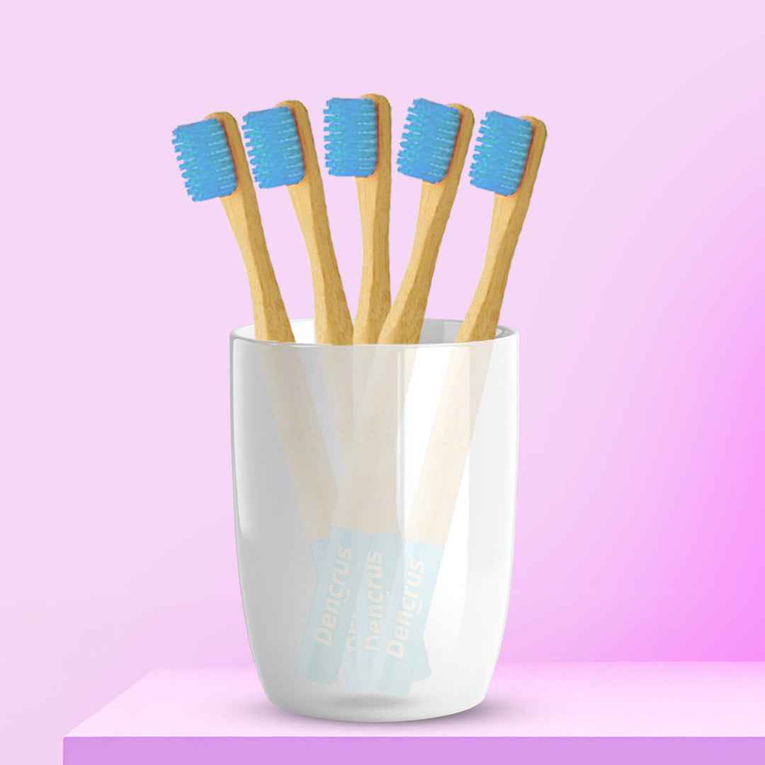 Orby Kids Bamboo Toothbrush – Soft, Safe & Colorful (Blue)