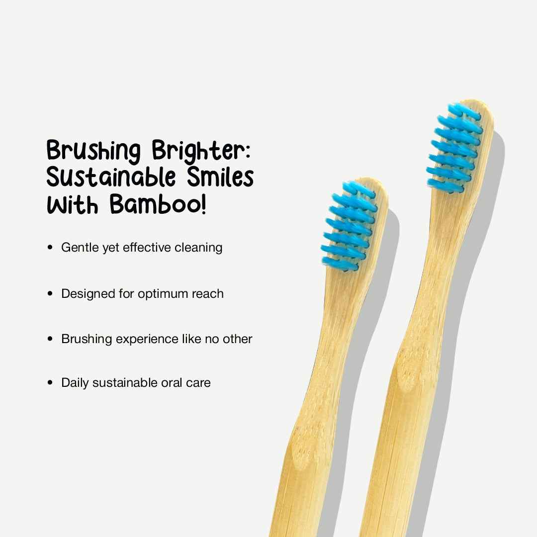 Orby Kids Bamboo Toothbrush – Soft, Safe & Colorful (Blue)