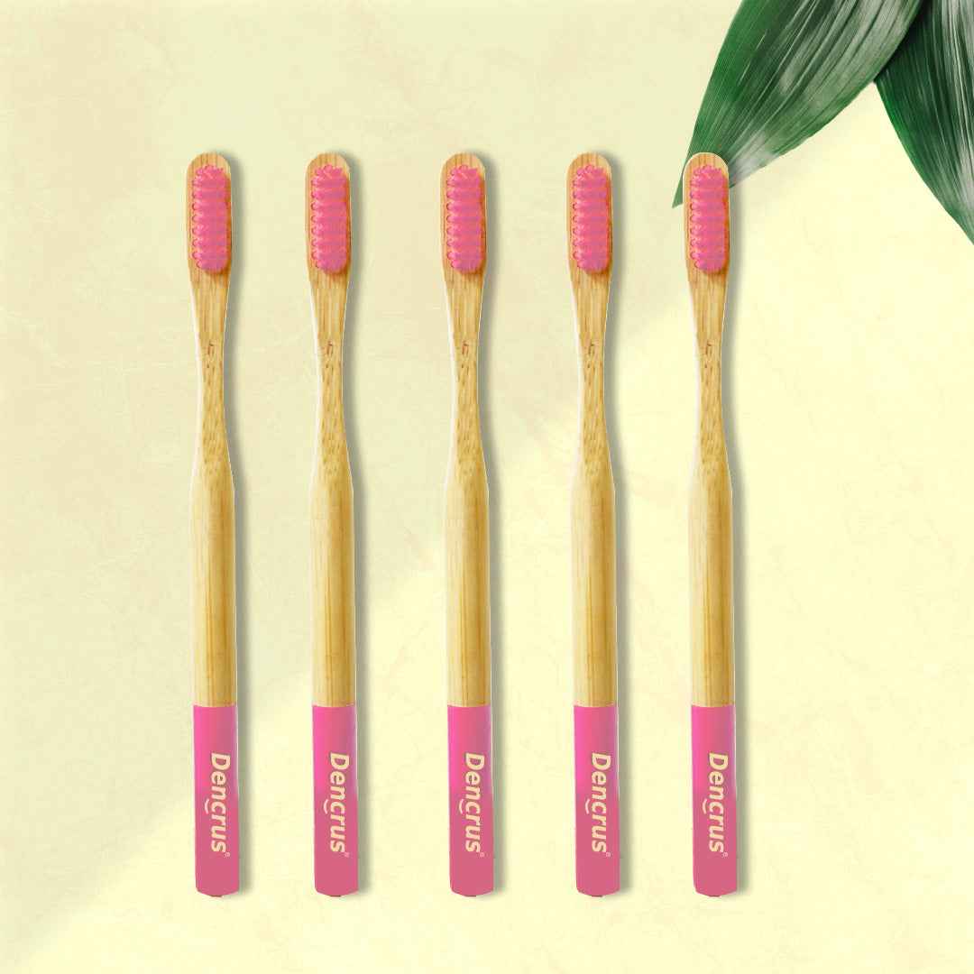 Orby Plus Bamboo Toothbrush – Extra Soft Bristles & Gum Care (Pink)