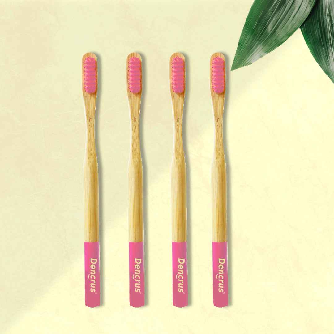 Orby Plus Bamboo Toothbrush – Extra Soft Bristles & Gum Care (Pink)
