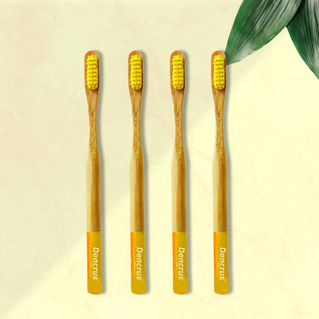 Orby Plus Bamboo Toothbrush – Extra Soft Bristles & Gum Care (Yellow)