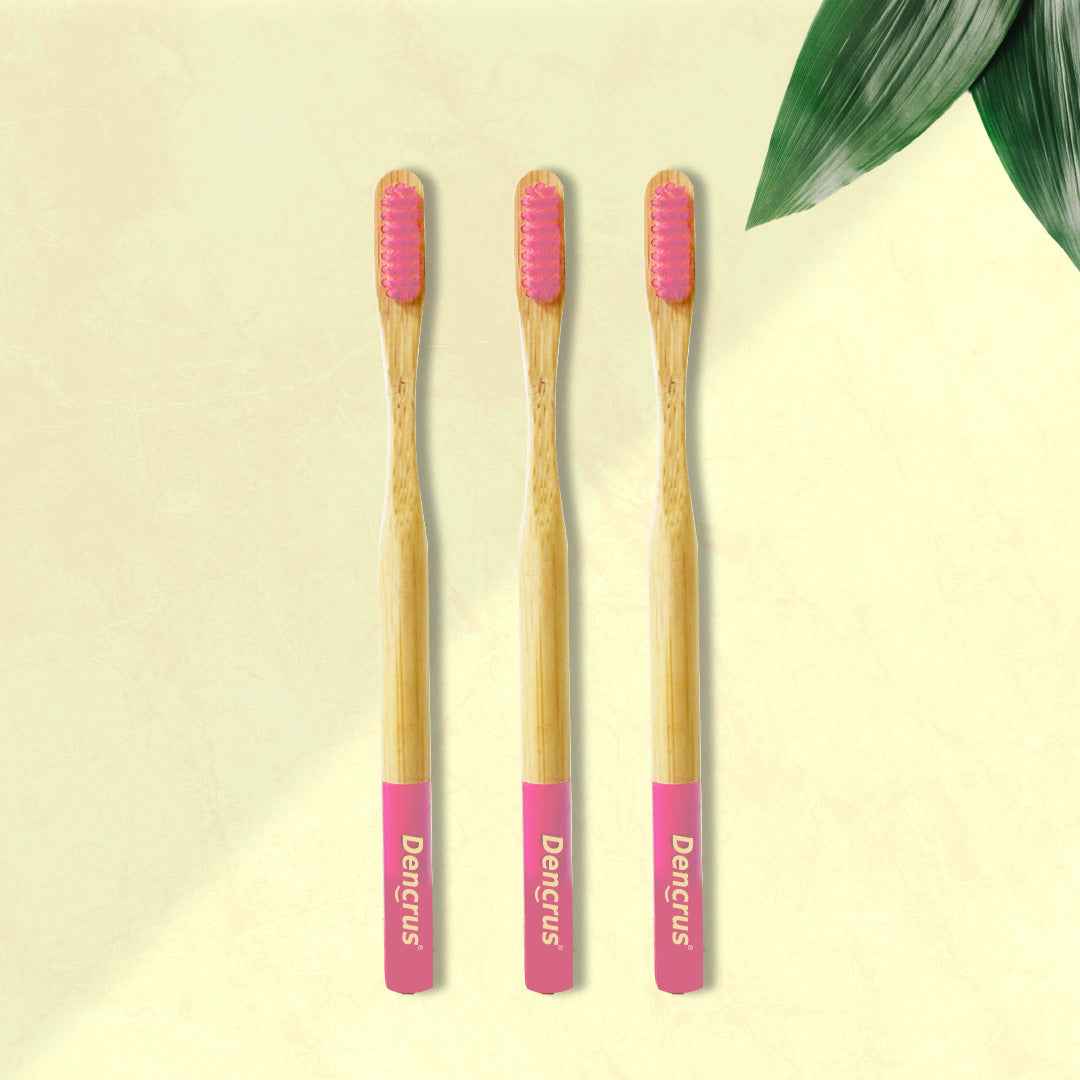 Orby Plus Bamboo Toothbrush – Extra Soft Bristles & Gum Care (Pink)
