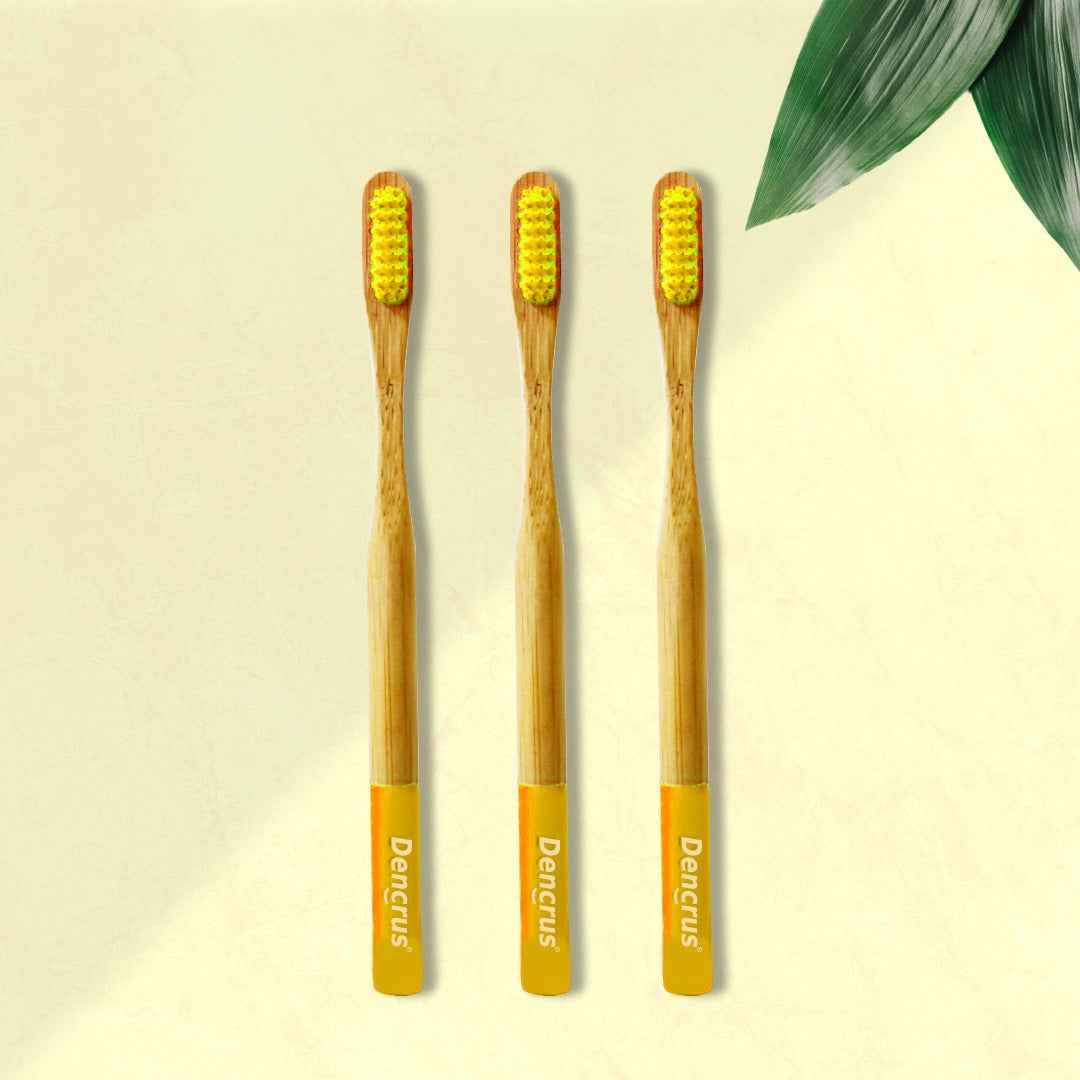 Orby Plus Bamboo Toothbrush – Extra Soft Bristles & Gum Care (Yellow)
