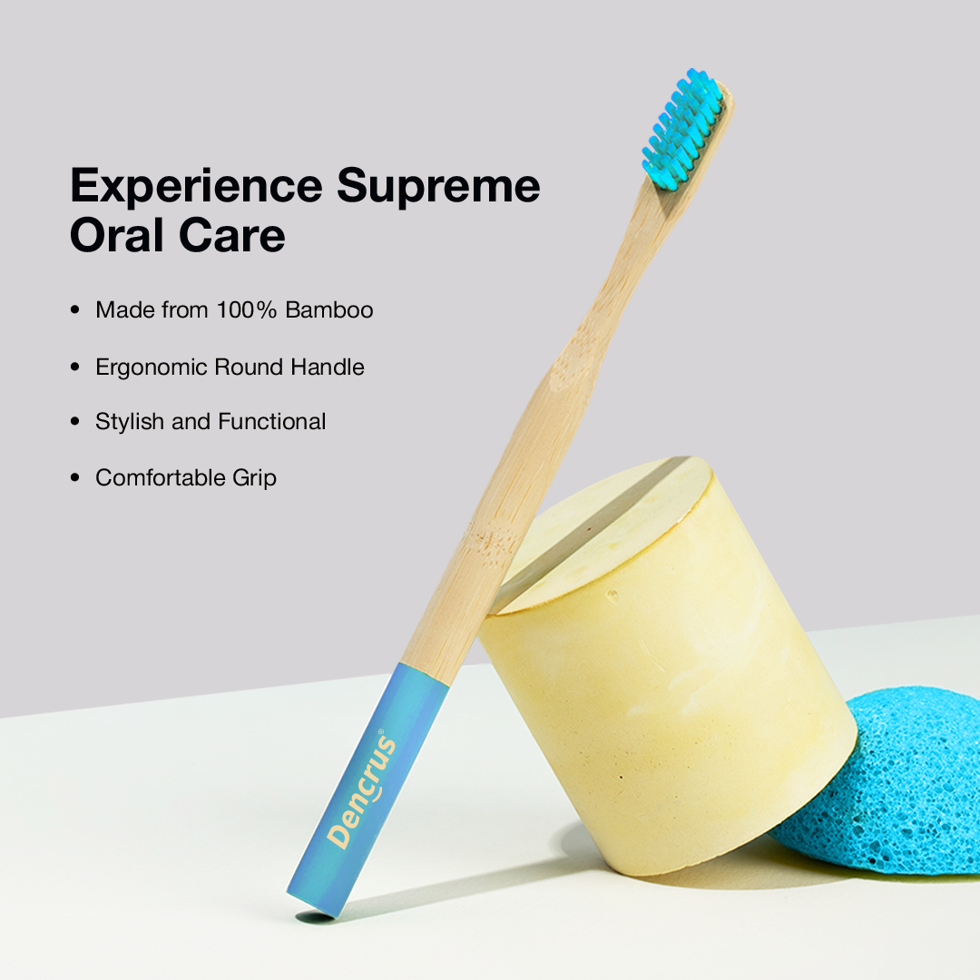 Orby Plus Bamboo Toothbrush – Extra Soft Bristles & Gum Care (Blue)