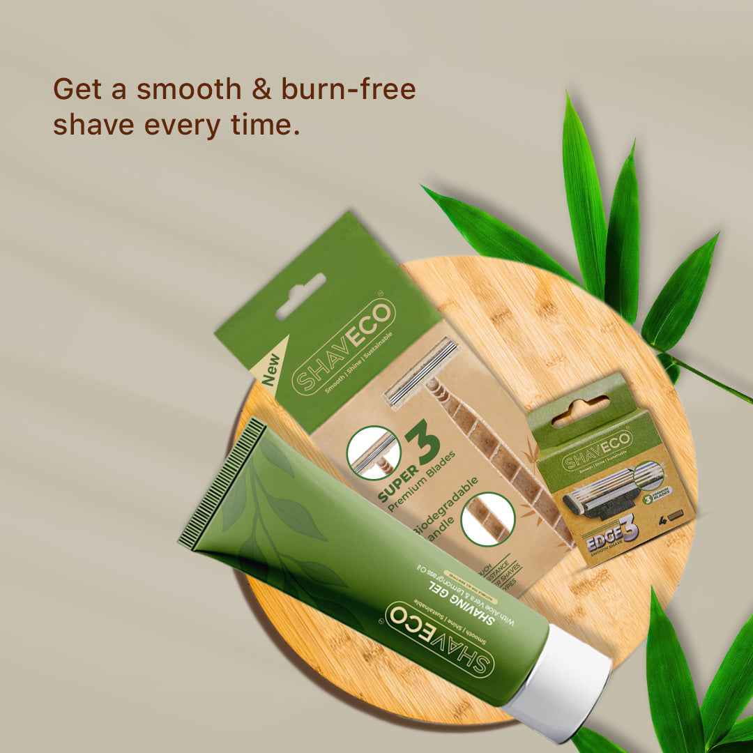 Shaving Gel with Aloe Vera & Lemongrass (100 gm Tube) – Free 2 Razors + 1 Cartridge