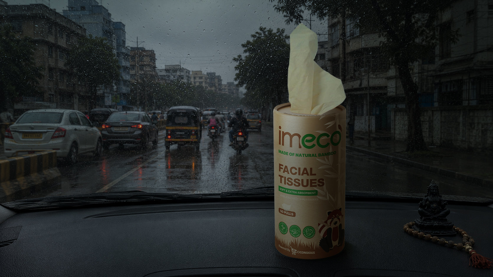 Monsoon Survival Kit: An Umbrella, A Raincoat & Packs Of Tissues