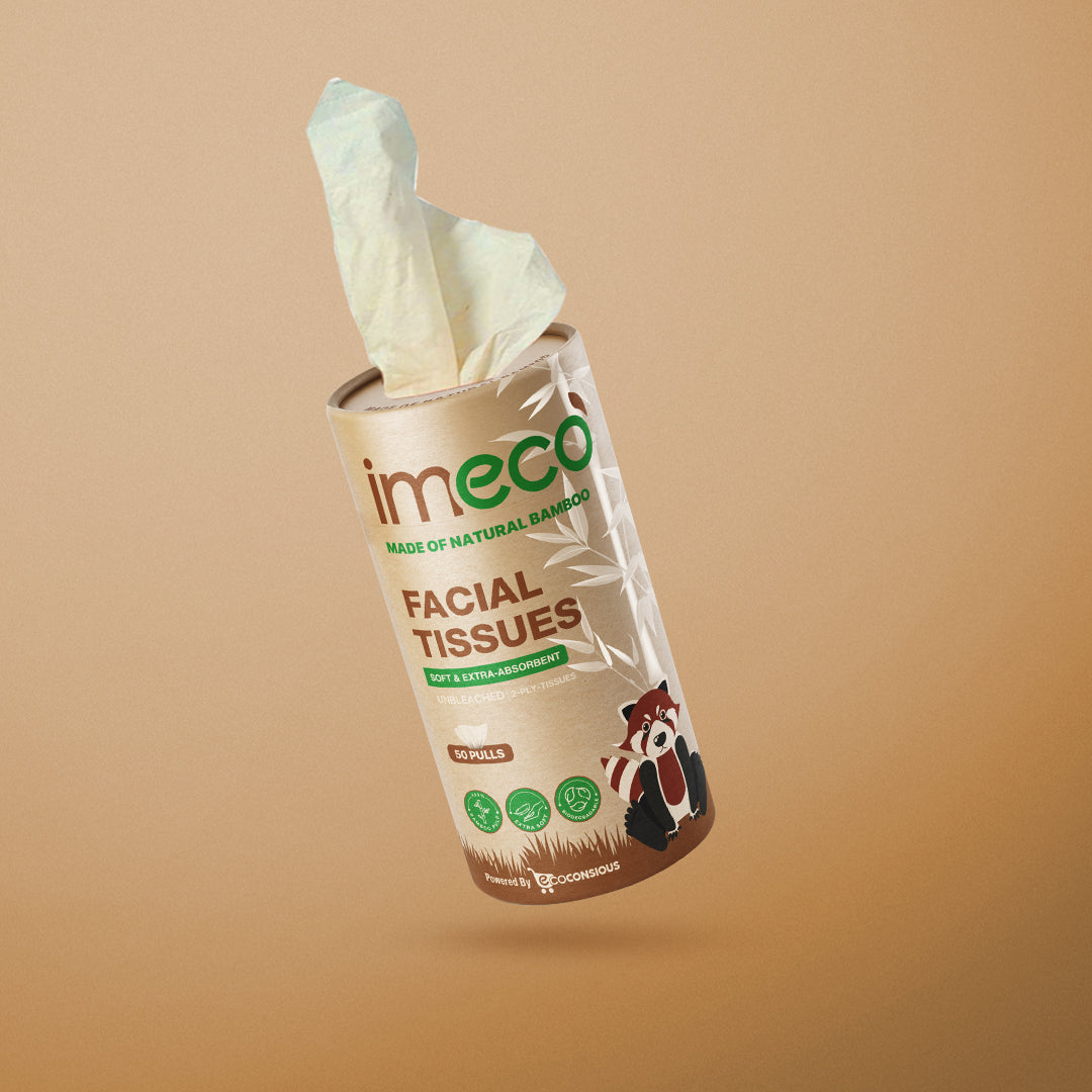Bamboo Facial Tissues in Cylindrical Box