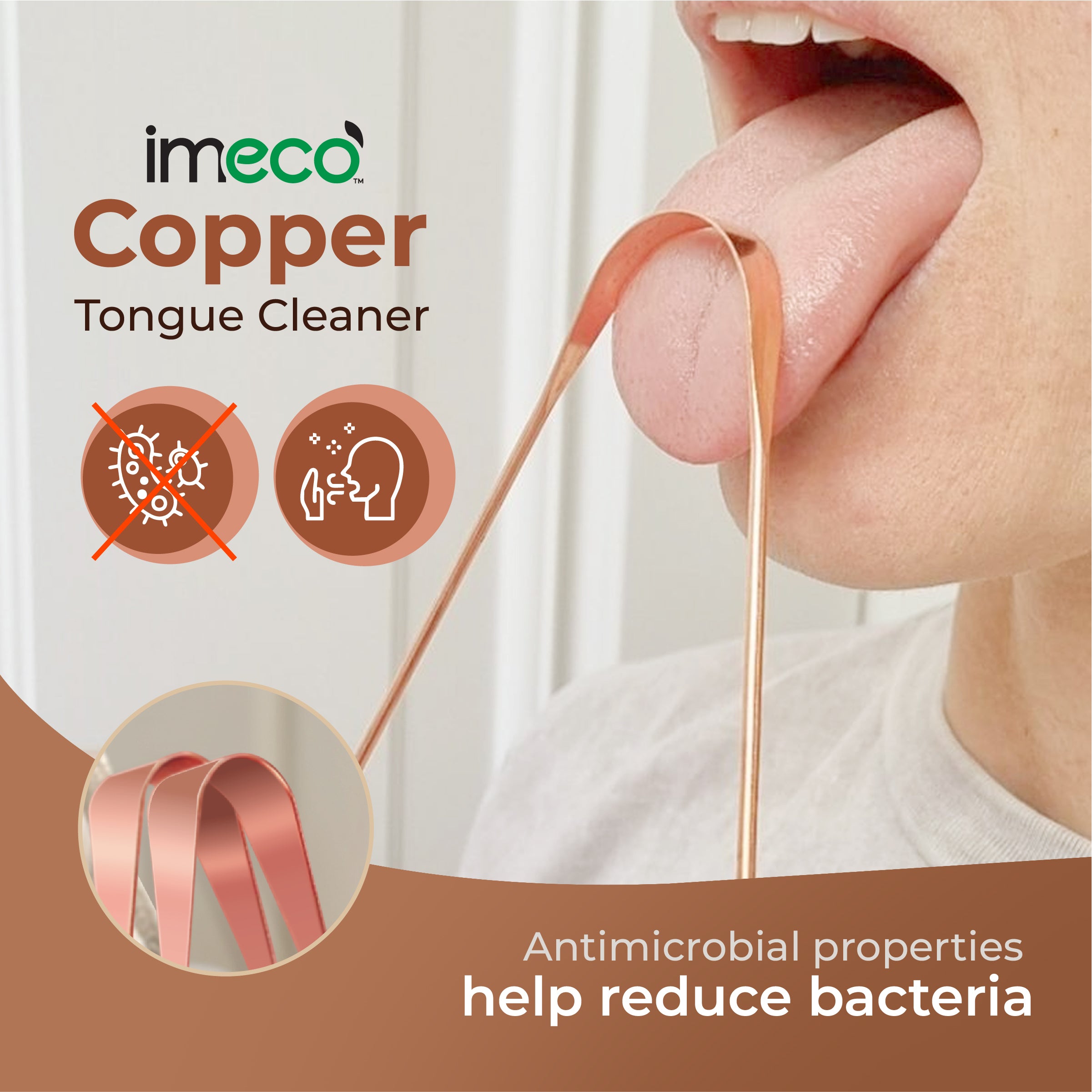 Pure Copper Tongue Cleaner (Pack of 2)