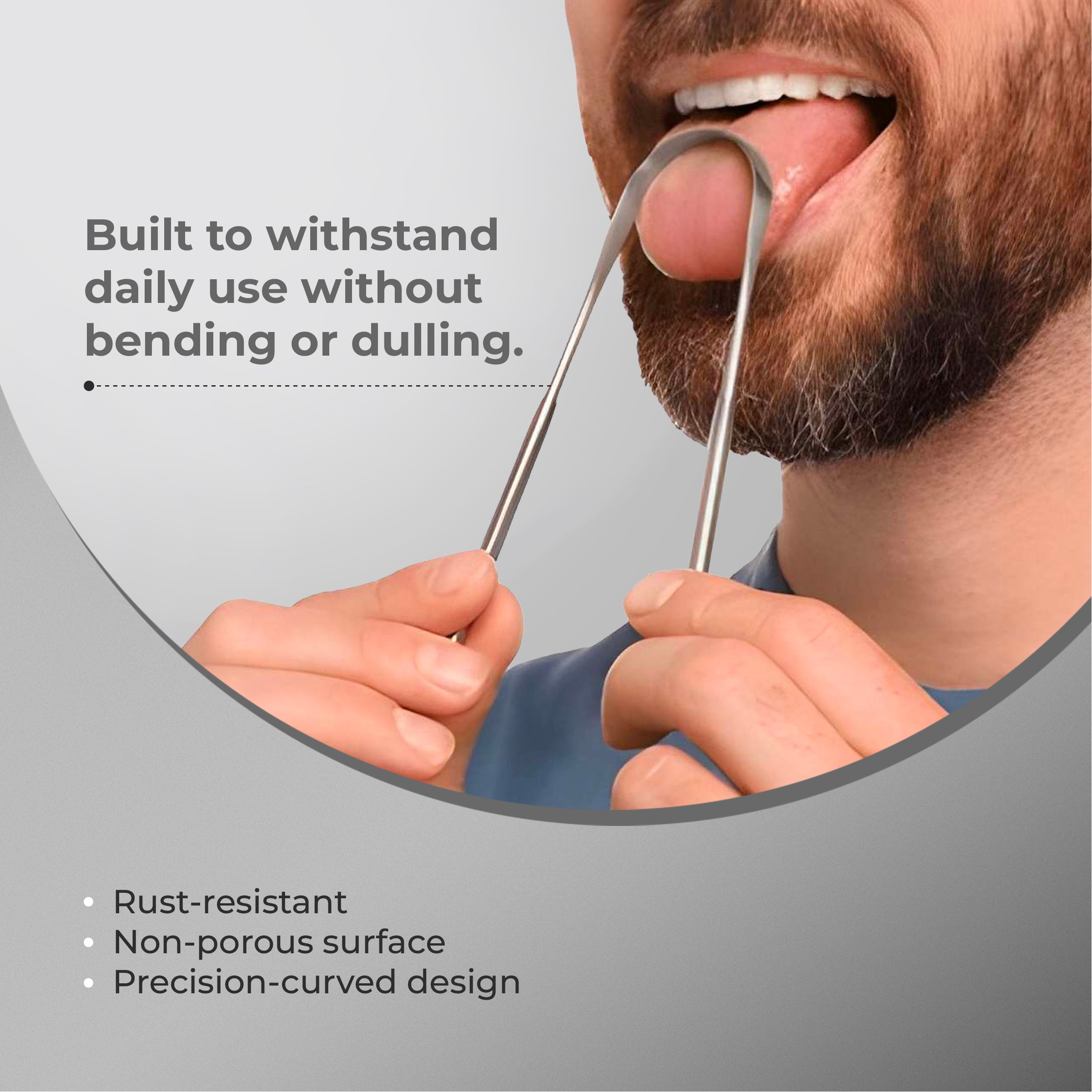 Stainless Steel Tongue Cleaner (Pack of 2)