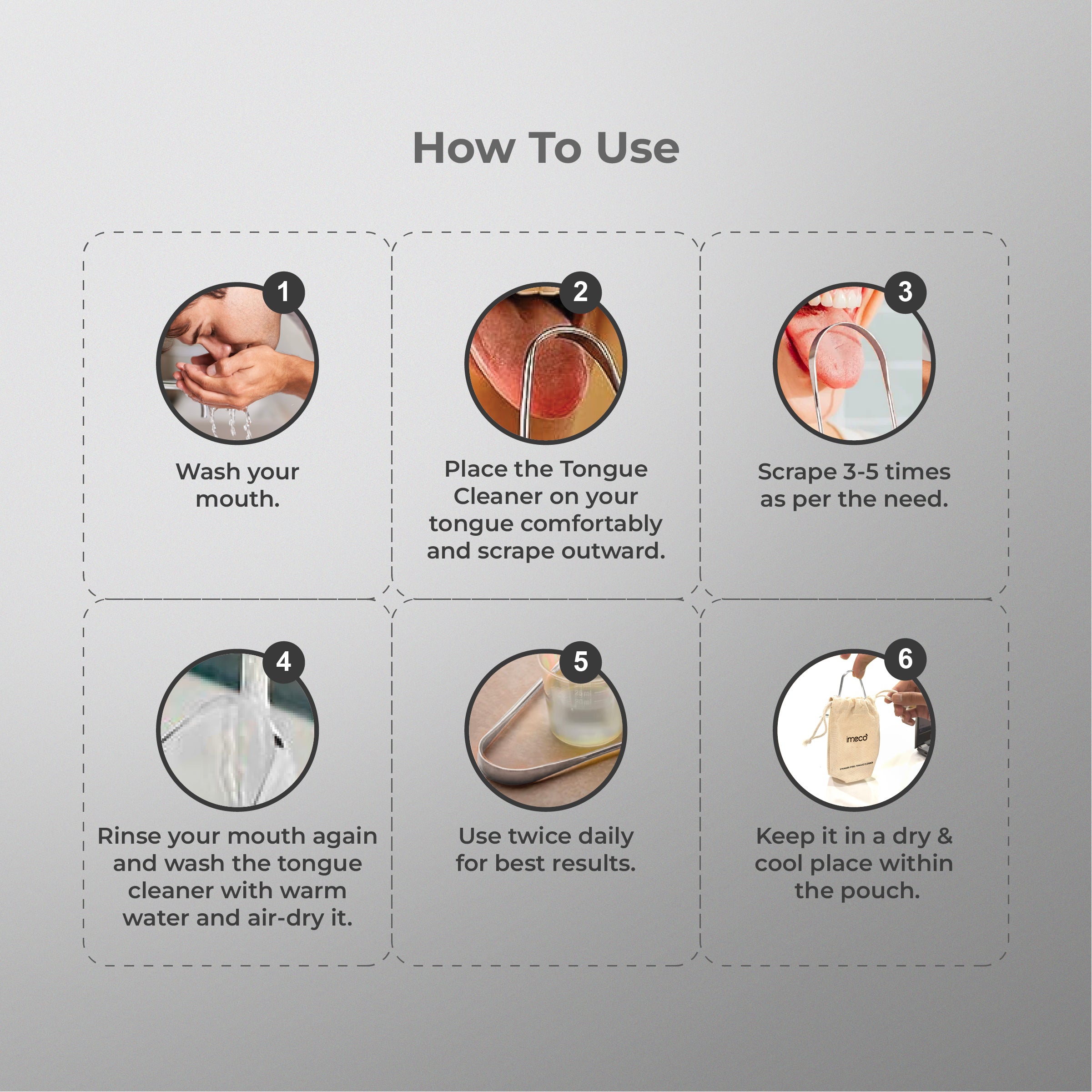 Stainless Steel Tongue Cleaner (Pack of 2)