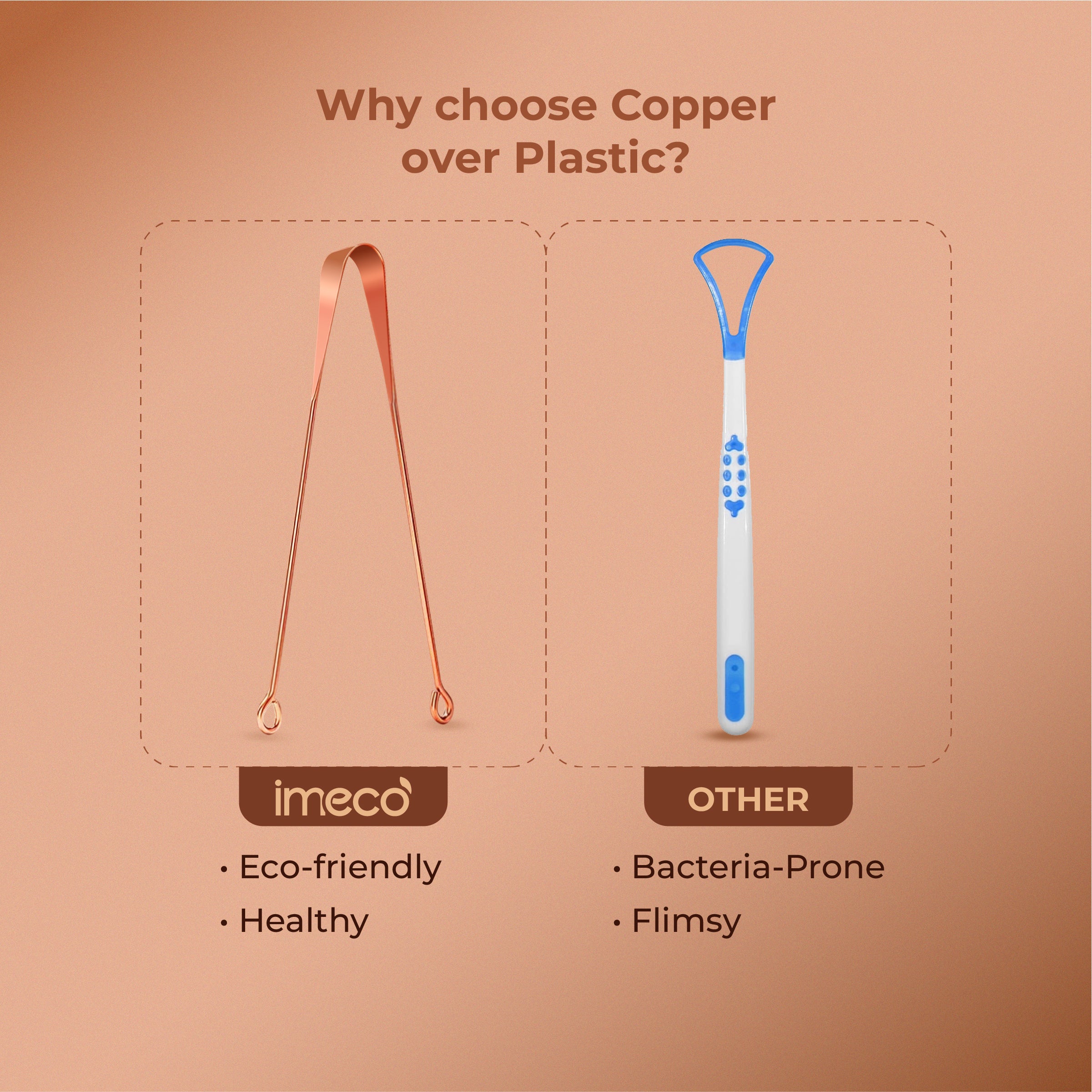 Pure Copper Tongue Cleaner (Pack of 2)