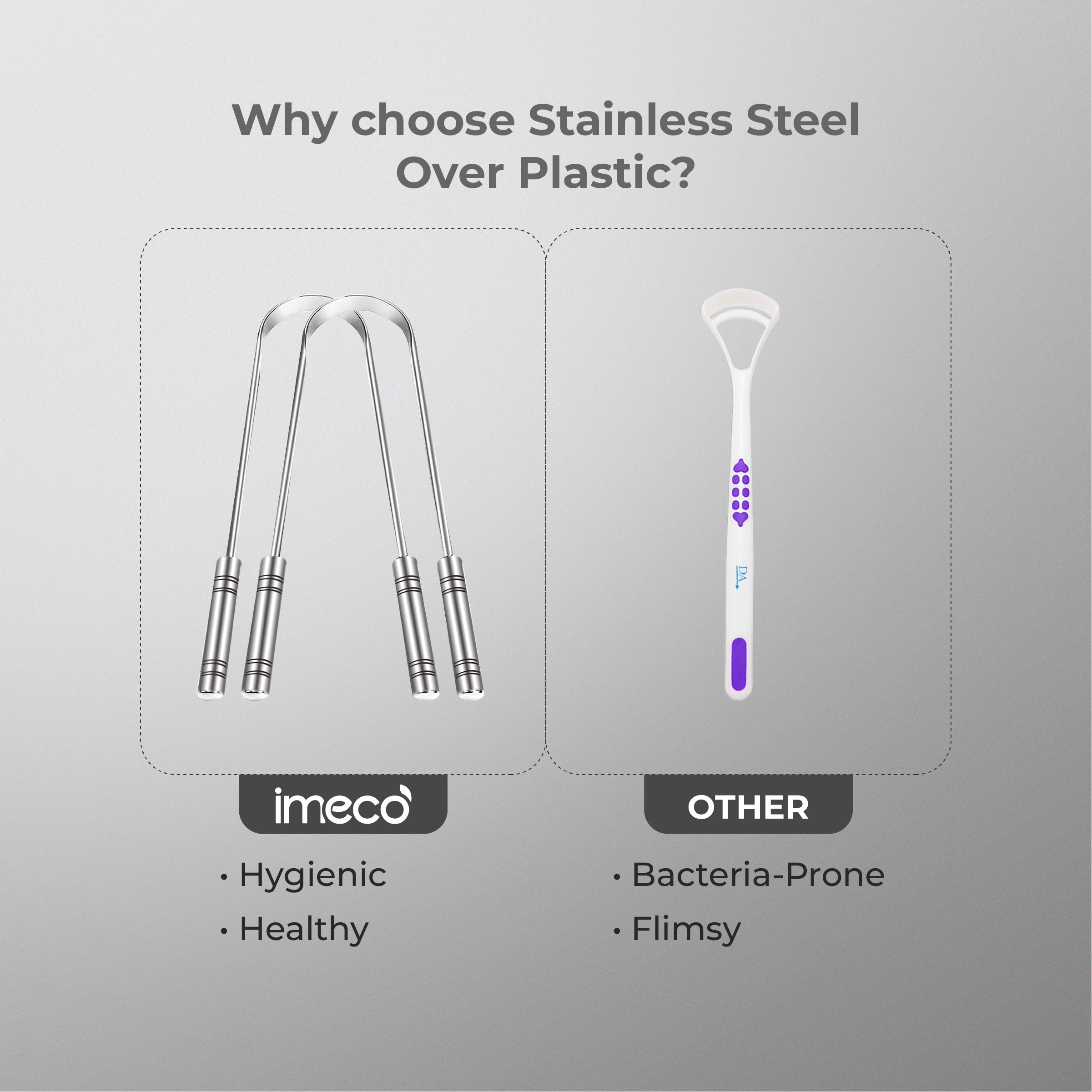 Stainless Steel Tongue Cleaner (Pack of 2)
