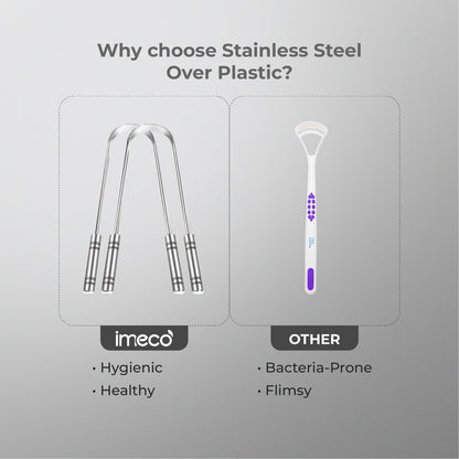 Stainless Steel Tongue Cleaner (Pack of 2)