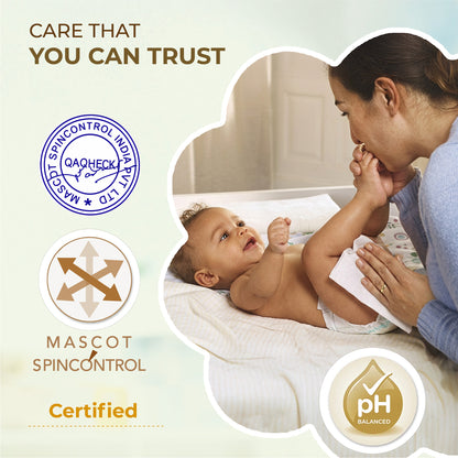 Baby Wet Wipes with Aloe Vera & Bamboo Pulp (72 Pulls)